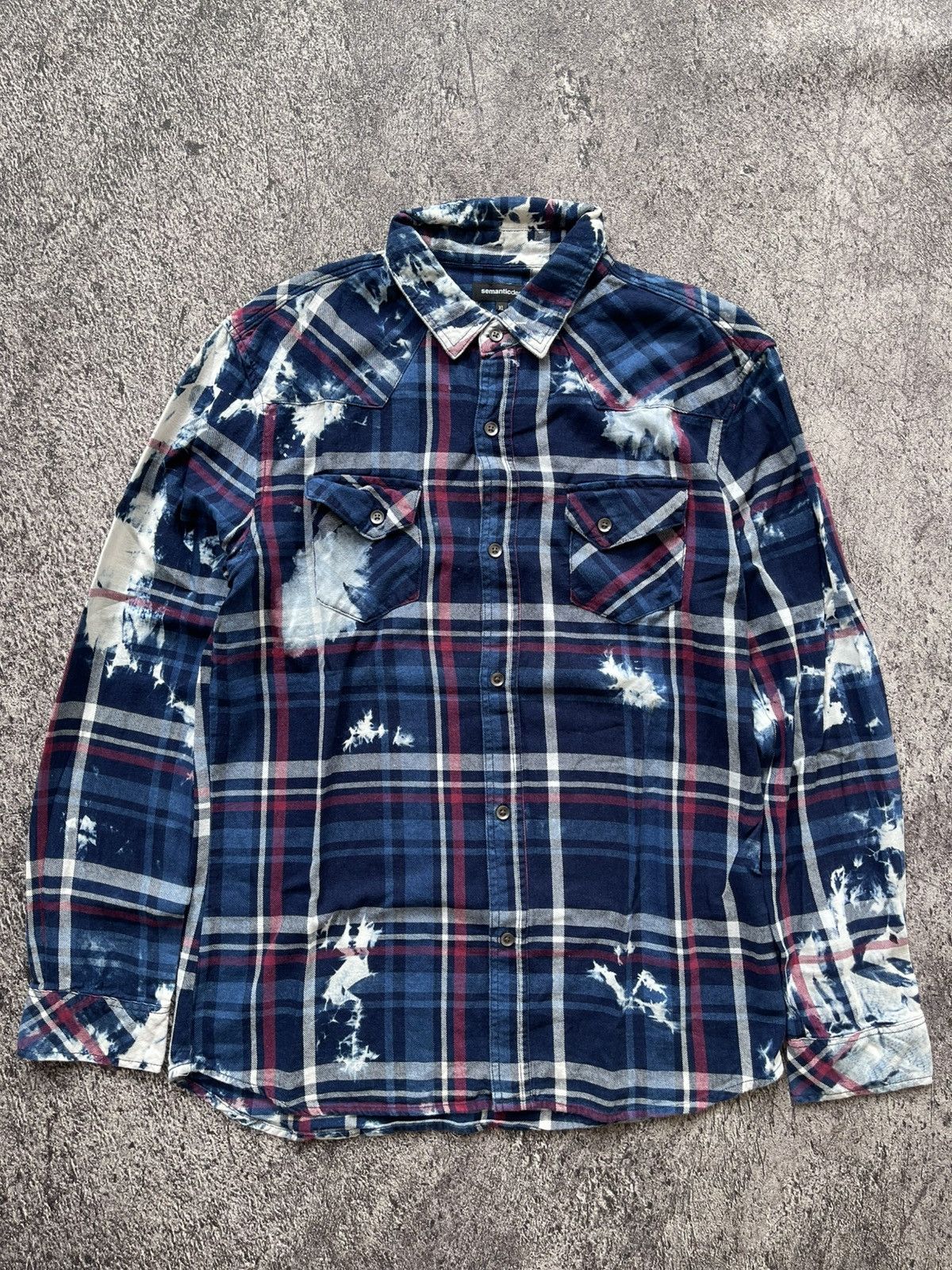 semanticdesign Semanticdesign Bleached plaid shirt Size US L / EU 52-54 / 3 - 1 Thumbnail