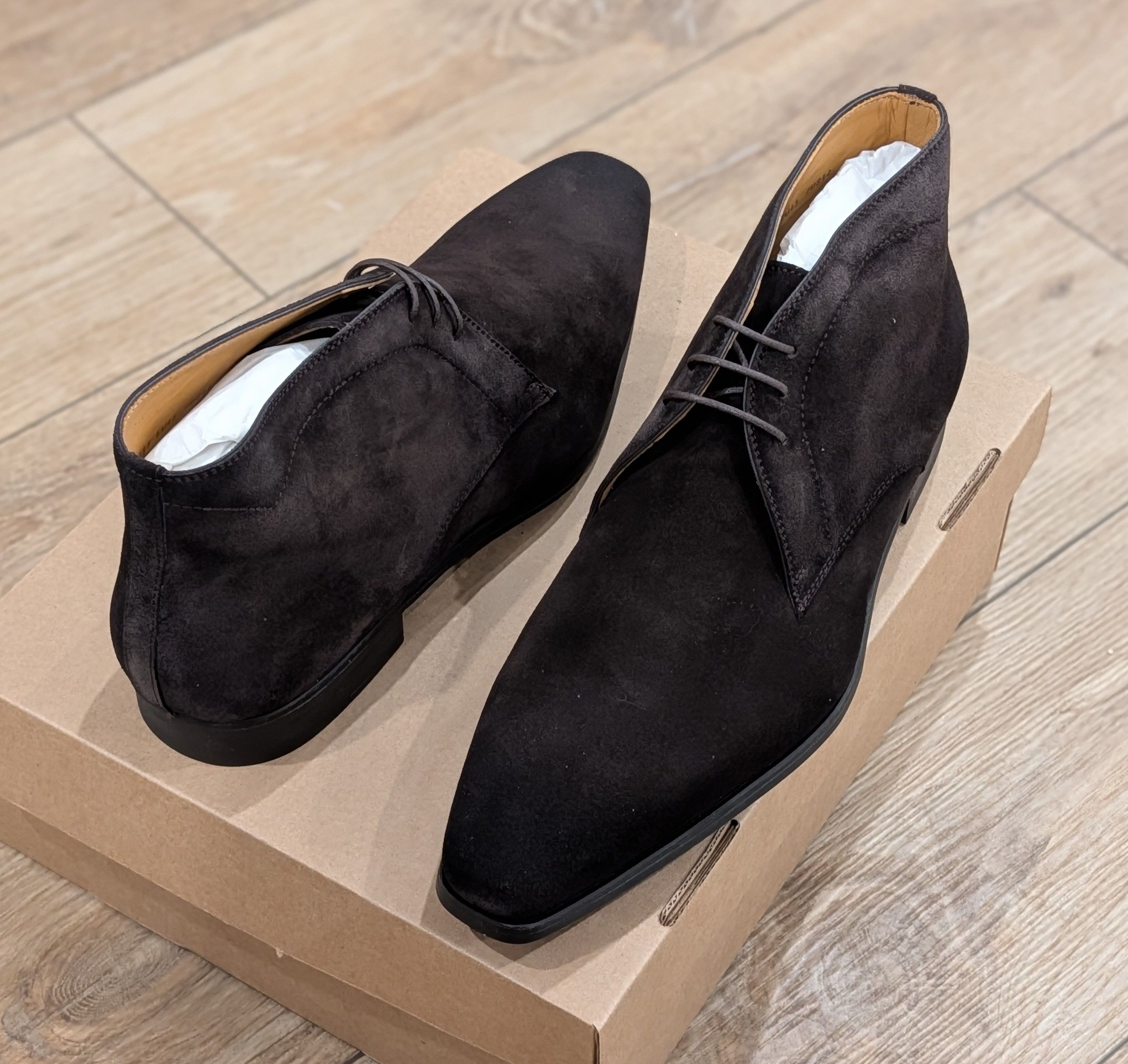 Magnanni Magnanni Suede Chukka Boots Brown US 12 Size US 12 / EU 45 - 1 Thumbnail