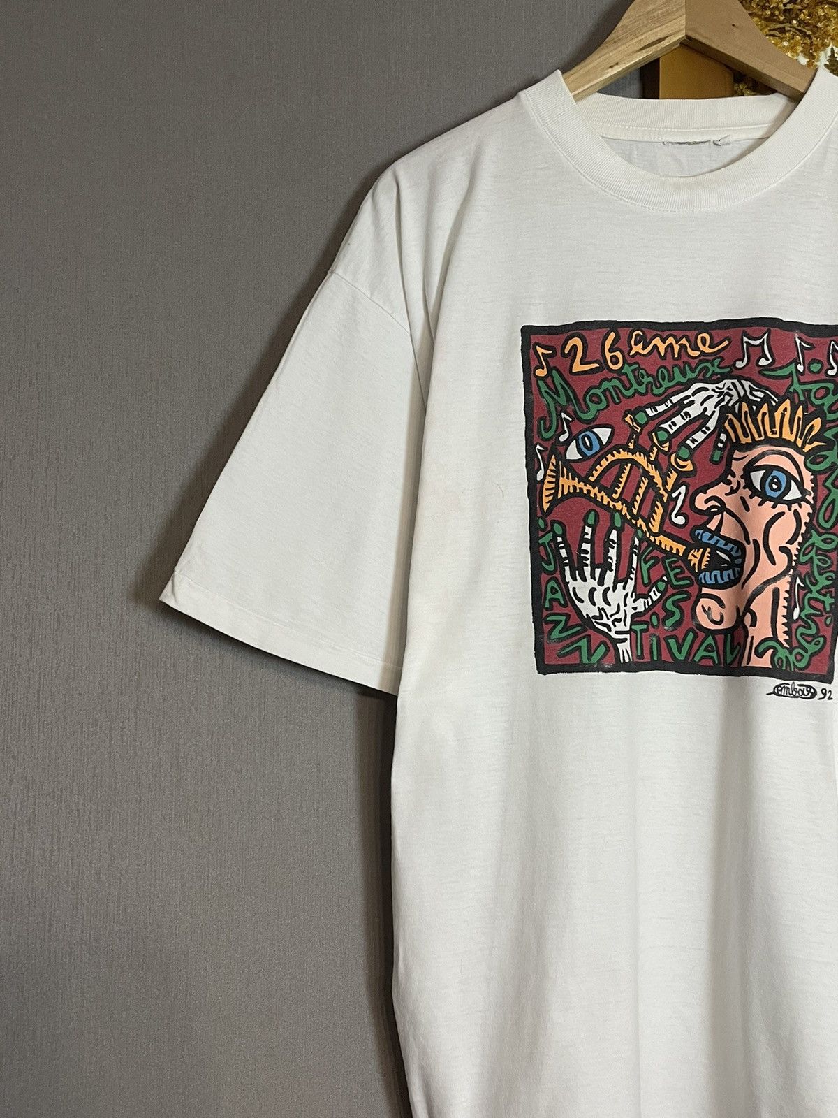 Vintage Vintage 1992 Robert Combas Jazz Festival T-shirt Rare Size US XL / EU 56 / 4 - 3 Thumbnail