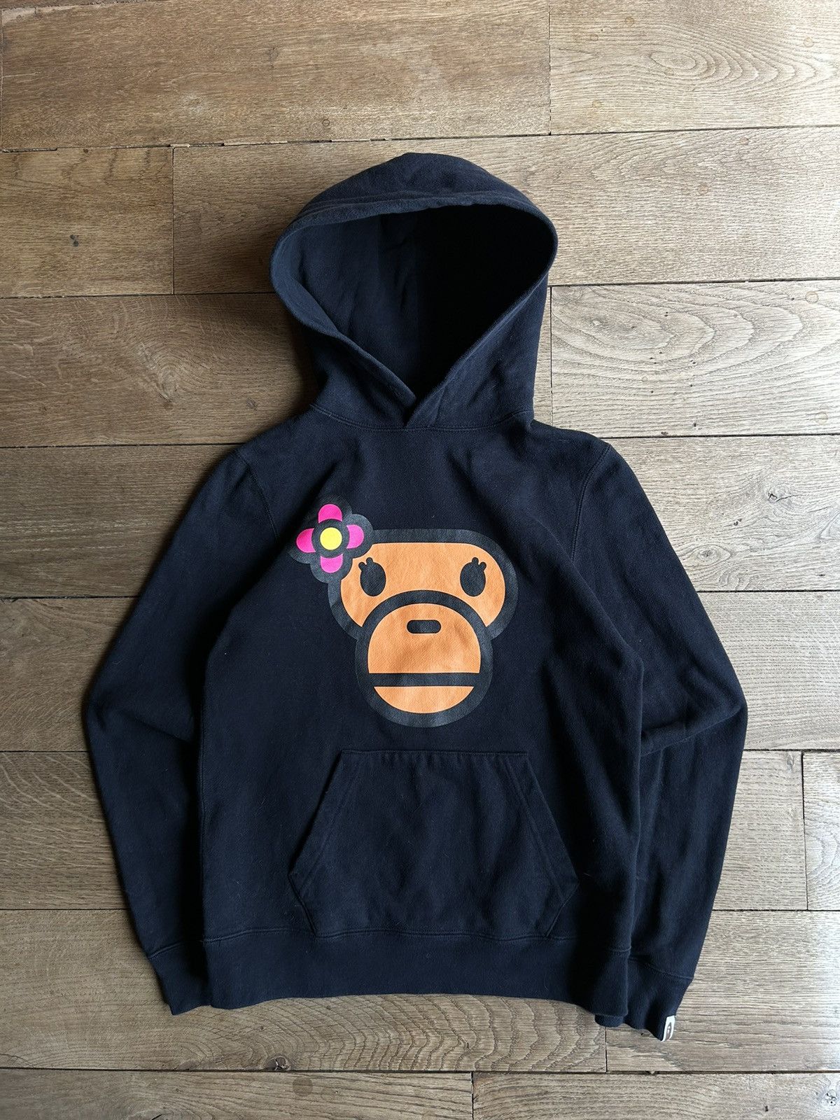 Image of Bape Baby Milo Lisa Pullover Hoodie in Black, Women's (Size XS)