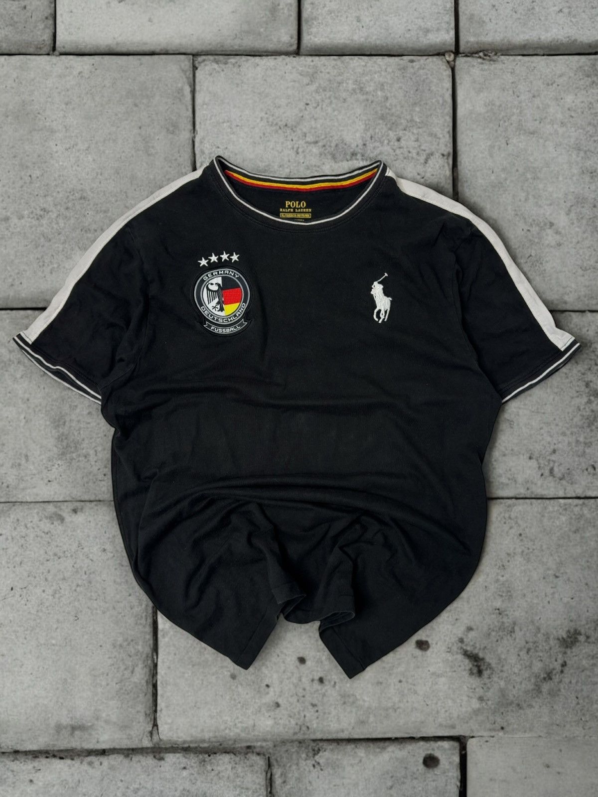 Polo Ralph Lauren Vintage Black Polo Ralph Lauren pony germany tee chief keef Size US M / EU 48-50 / 2 - 1 Thumbnail