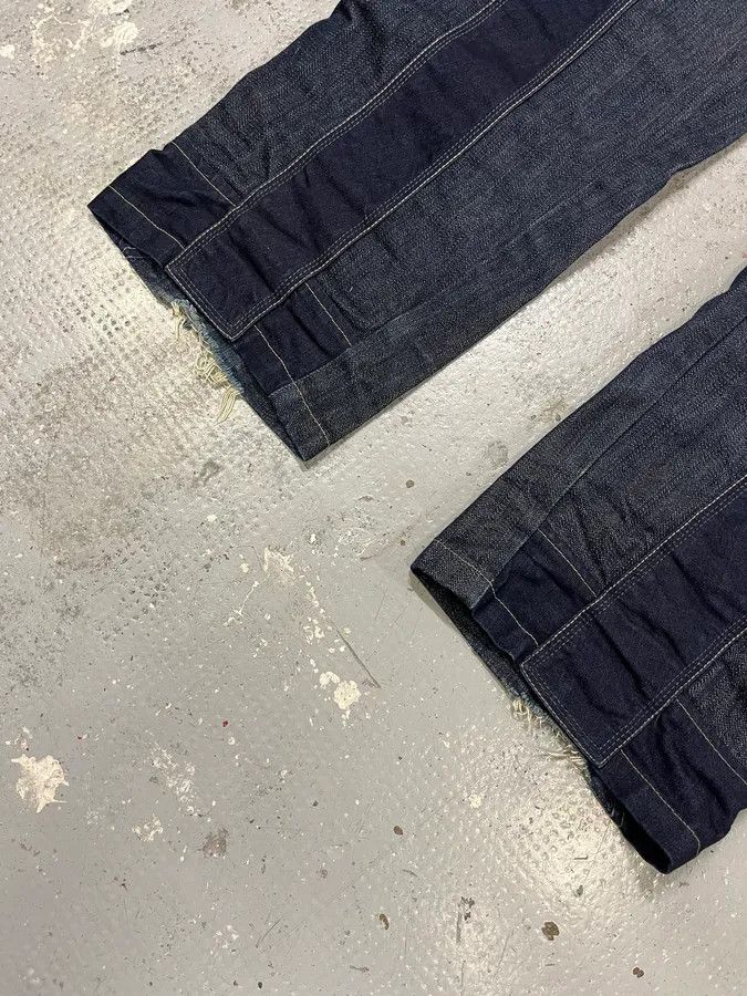 Marithe + Francois Girbaud SS2006 Marithé + François Girbaud Navy Structural Brut Denim Jeans Size US 34 / EU 50 - 7 Thumbnail