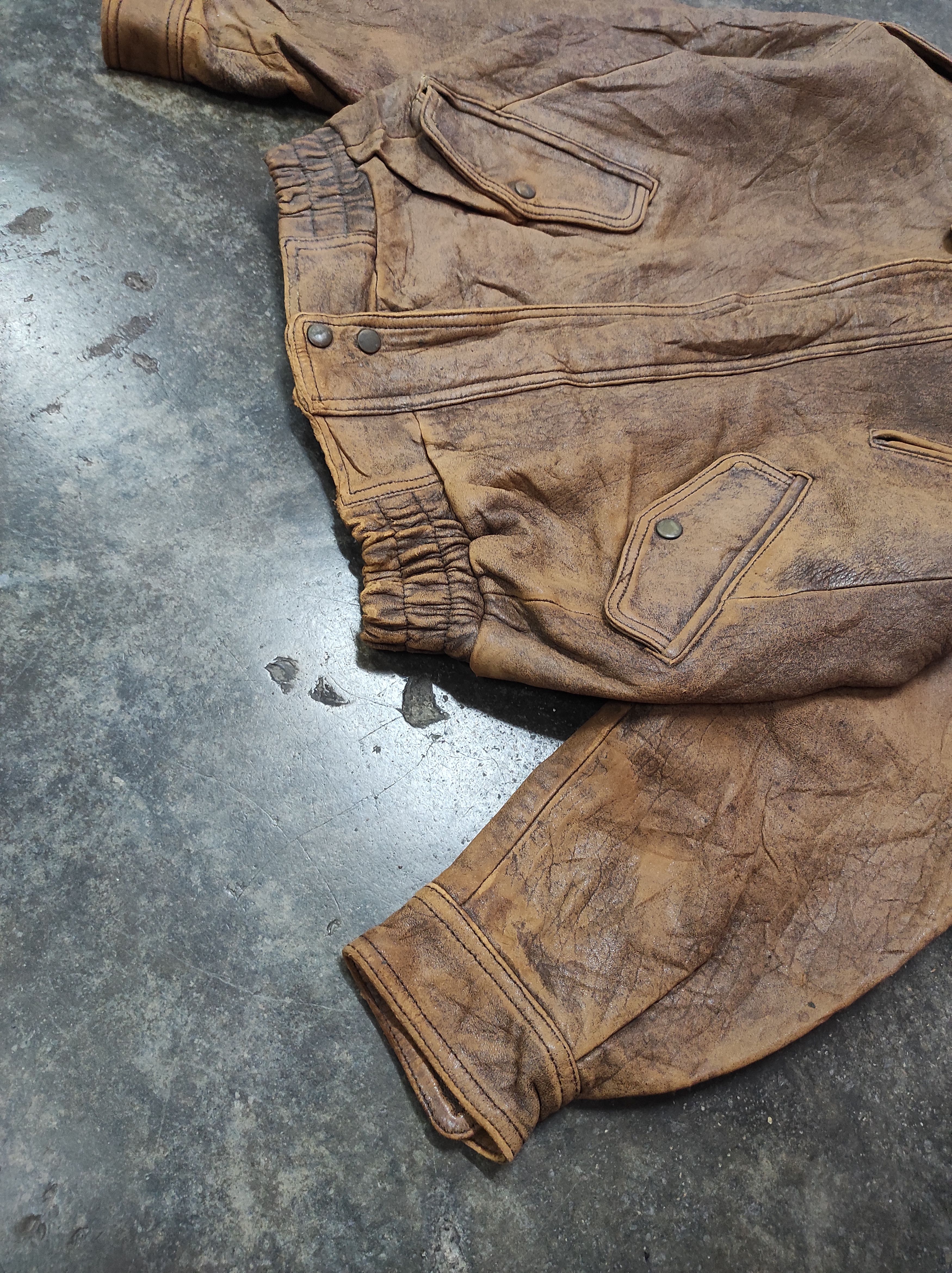Genuine Leather × Japanese Brand × Vintage ZILCH CLASSICS RETRO GENUINE LEATHER BOMBER JACKET Size US M / EU 48-50 / 2 - 5 Thumbnail