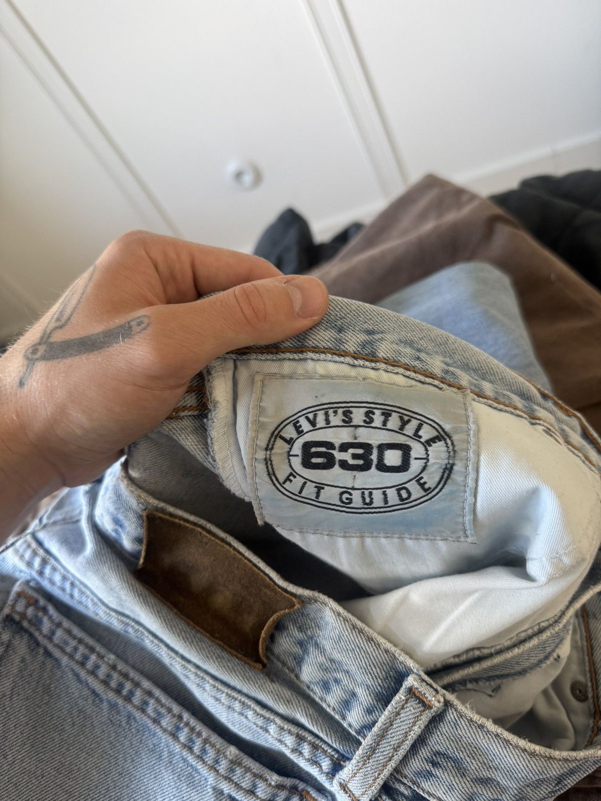 Levi's 1993 Vintage 90s Levis Orange Tab 630 Denim Blue Casual Rare Size US 36 / EU 52 - 3 Thumbnail