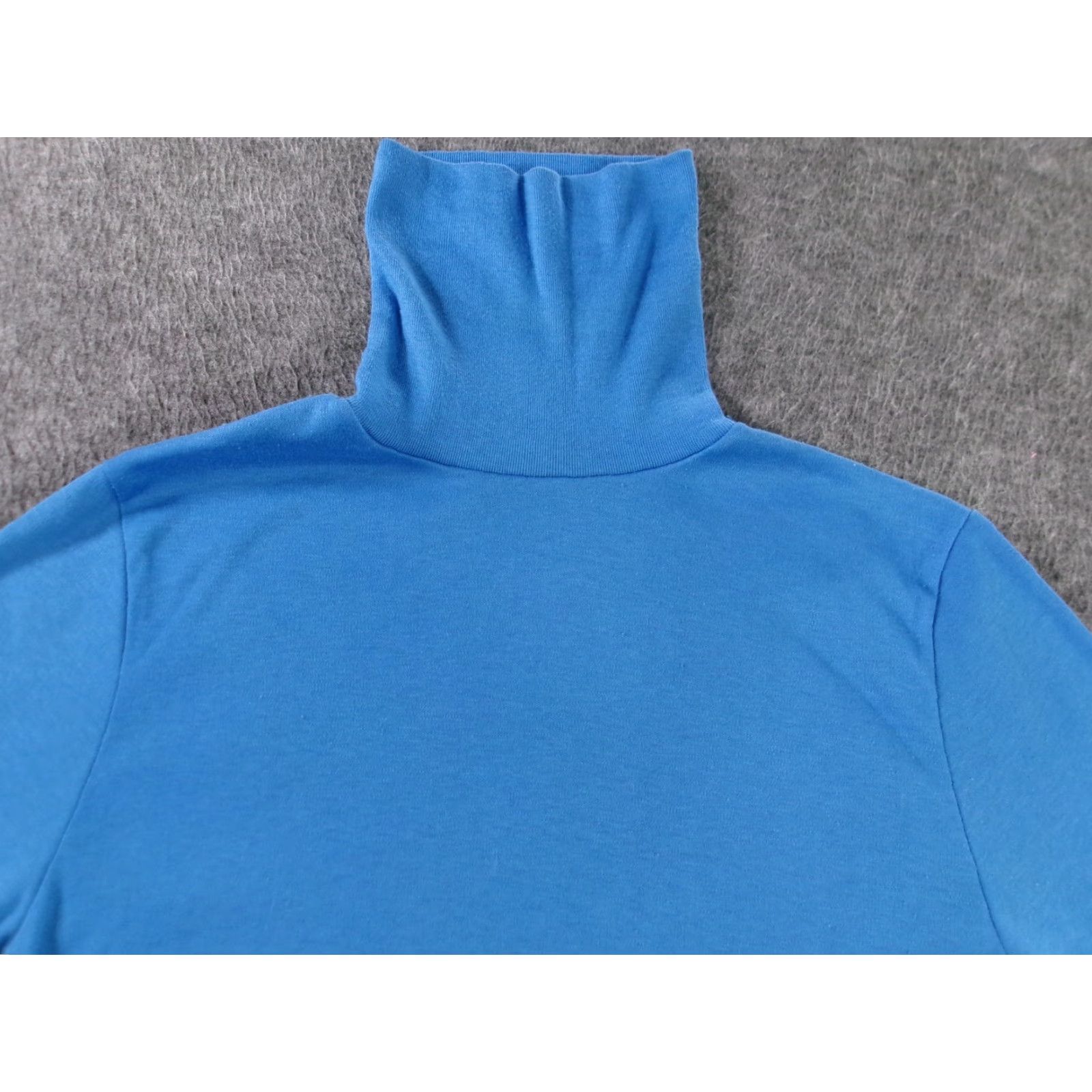 Vintage VINTAGE Duofold Turtleneck Shirt Women Small Blue Long Sleeve Retro 70s 80s Size S / US 4 / IT 40 - 2 Thumbnail