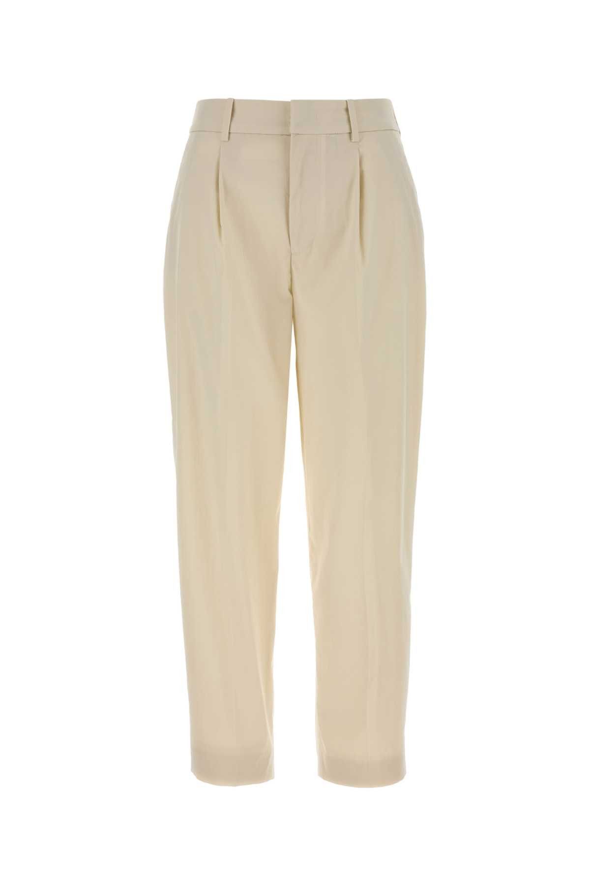 PT Torino Ivory Stretch Cotton Blend Daisy Pant Size 34" / US 12 / IT 48 - 1 Thumbnail