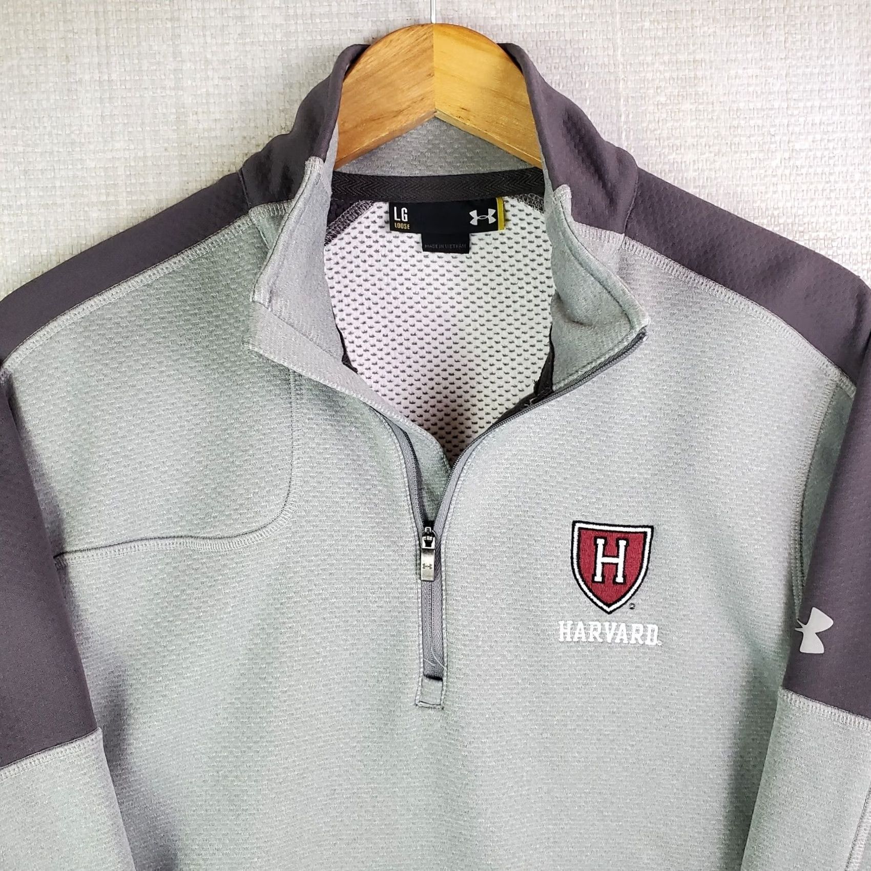 Under Armour VINTAGE Under Armour Harvard 1/2 Zip Golf/Casual Performance Pullover Jacket Gray Mens L XS? Size US L / EU 52-54 / 3 - 5 Thumbnail