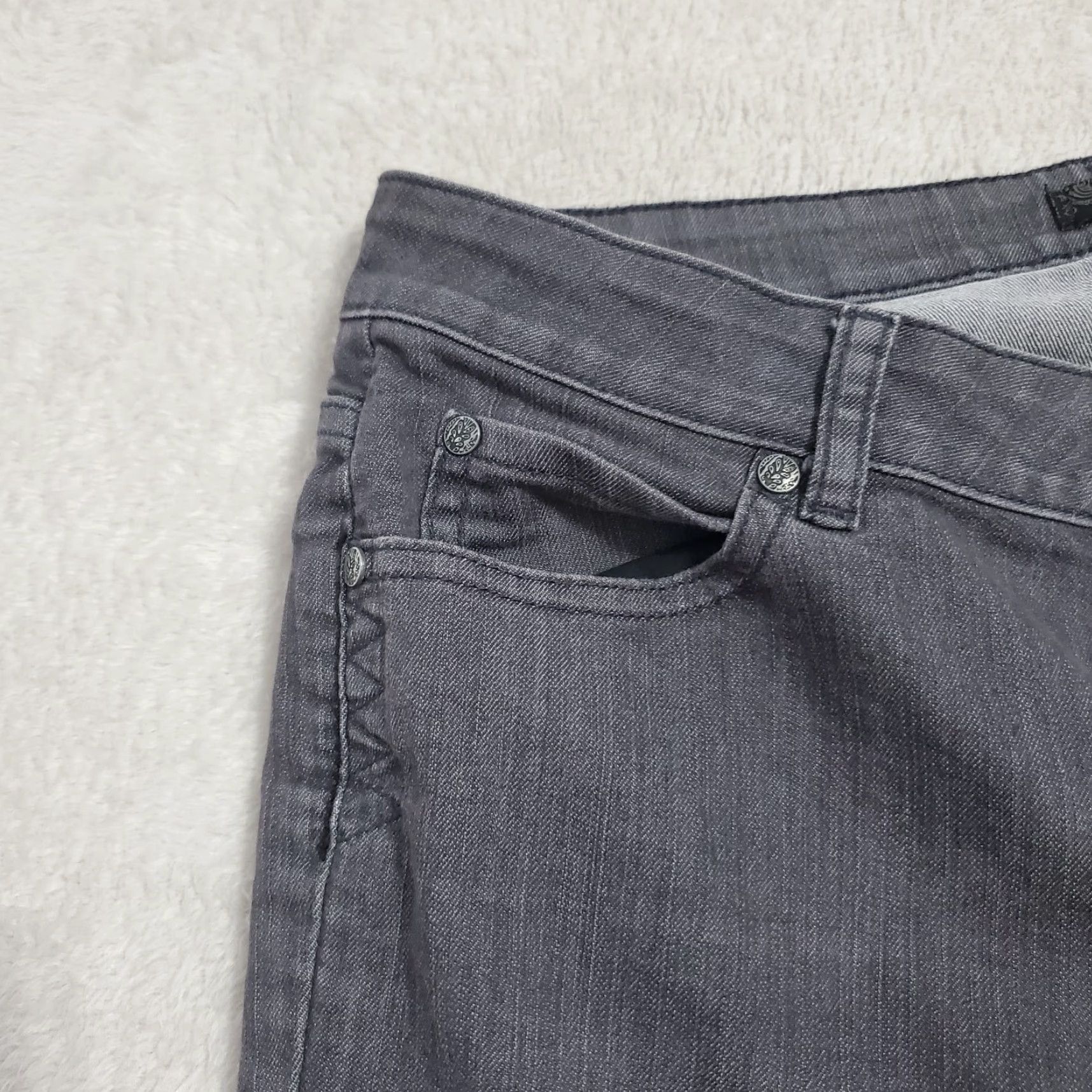 Prana VINTAGE Prana Jeans Women 8 Gray Low Rise Short Inseam Straight Leg Stretch 30X28 Size 30" / US 8 / IT 44 - 5 Thumbnail