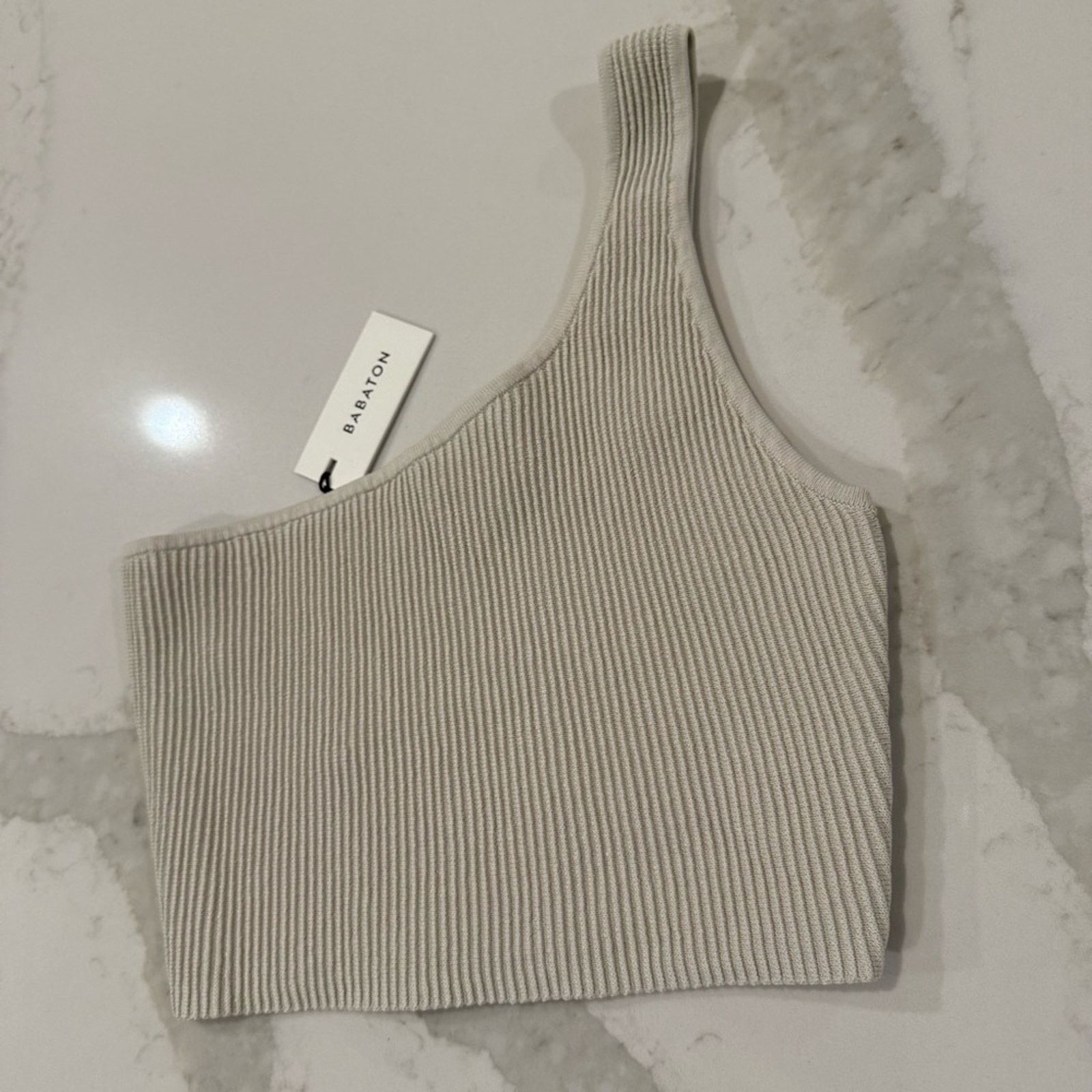 Aritzia Babaton Aritzia NWT SculptKnit OneShoulder CropTank Womens S Size S / US 4 / IT 40 - 6 Thumbnail