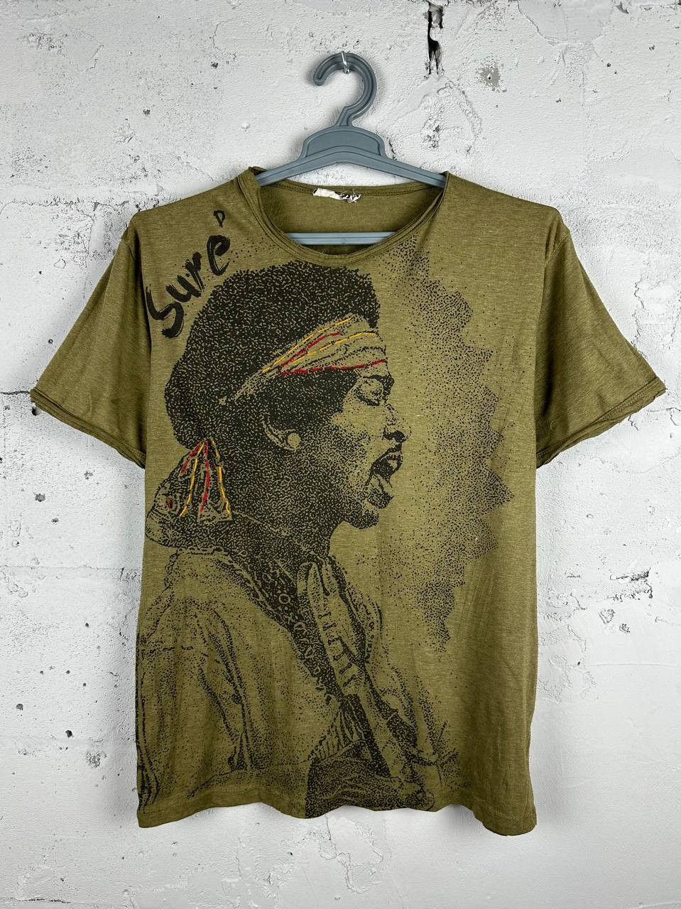 Band Tees × Jimi Hendrix × Vintage Sick "Sure" Jimi Hendrix Avant Garde T-Shirt Size US M / EU 48-50 / 2 - 1 Thumbnail