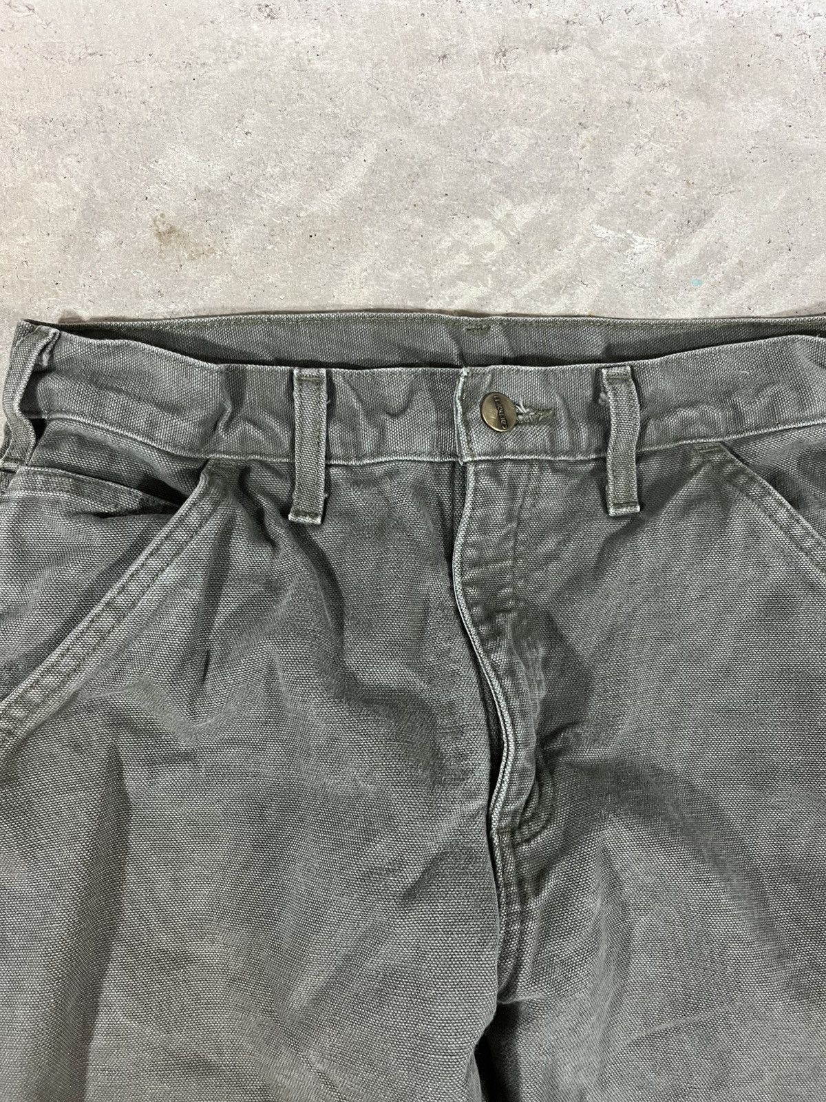 Carhartt Carhartt B111 MOS Flannel Lined Work Pants Faded Green Size US 30 / EU 46 - 3 Thumbnail