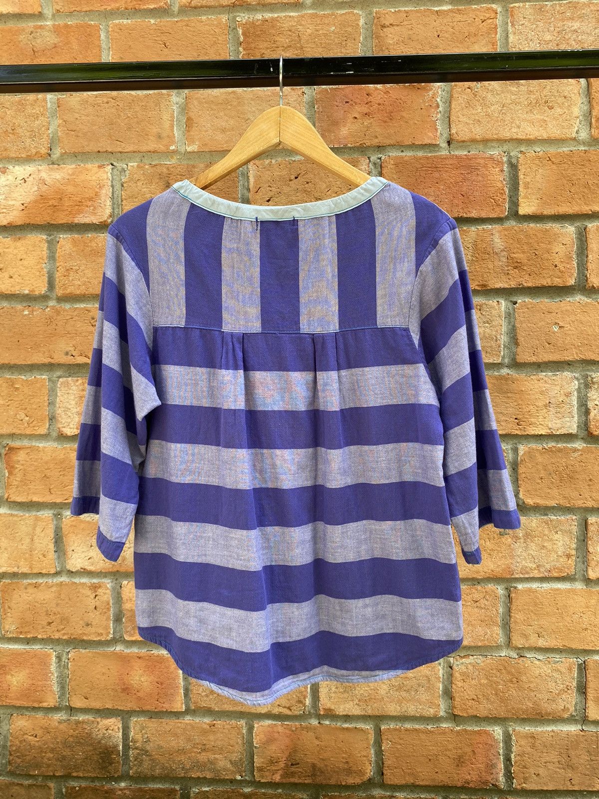 Zucca Zucca stripped ruffle purple blouse Size M / US 6-8 / IT 42-44 - 2 Thumbnail