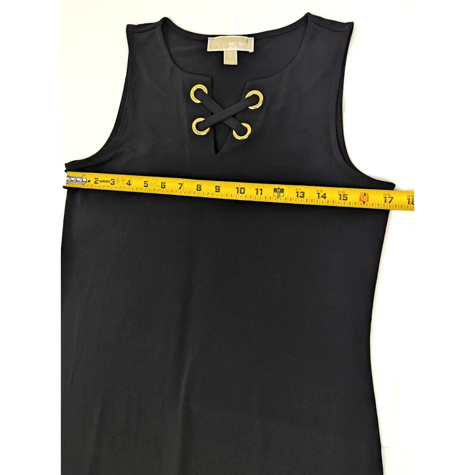 Michael Kors Michael Kors Black Sleeveless Dress S - Excellent Condition - Lace-Up Front Gold Hardware Size S / US 4 / IT 40 - 6 Thumbnail