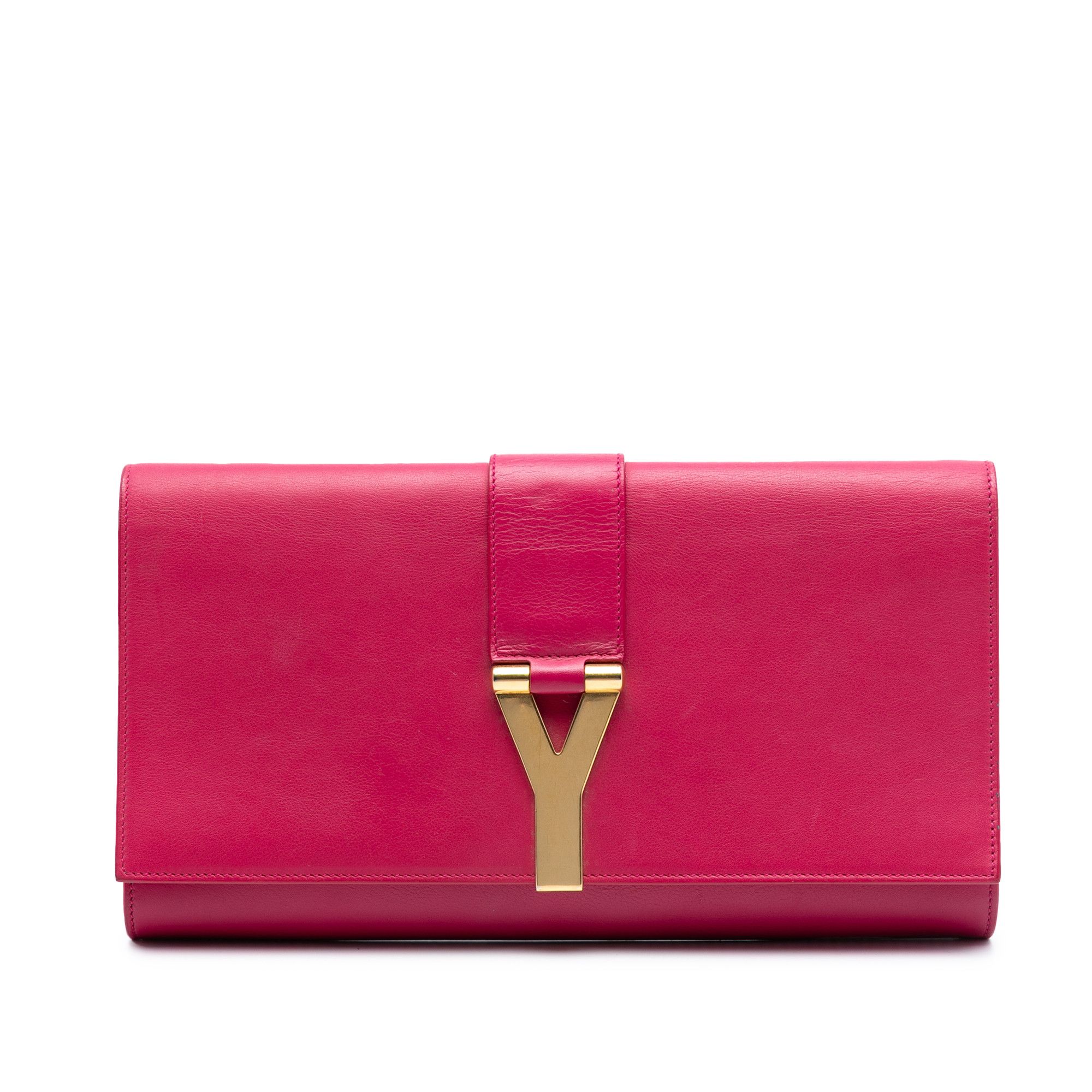 Yves Saint Laurent Yves Saint Laurent Leather Chyc Ligne Clutch Size ONE SIZE - 1 Thumbnail