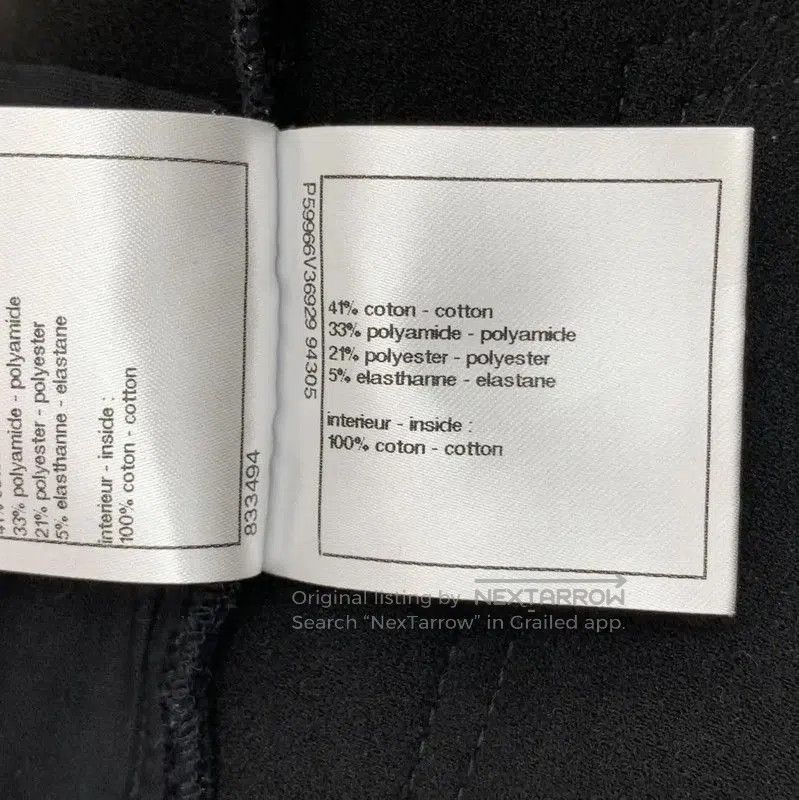Chanel Chanel Black Cotton Women's Jeans Size XS . Size 22" - 8 Thumbnail