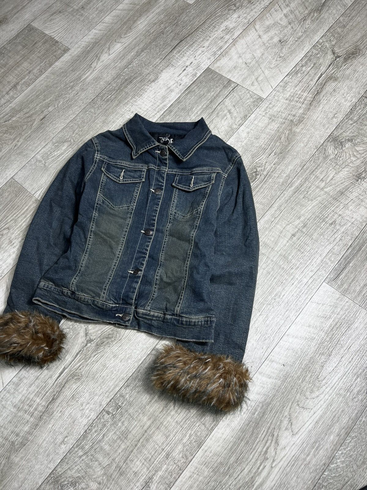 Hysteric Glamour Vintage Faux Fur Denim y2k Jacket Hysteric Glamour LGB 00s Size M / US 6-8 / IT 42-44 - 2 Thumbnail