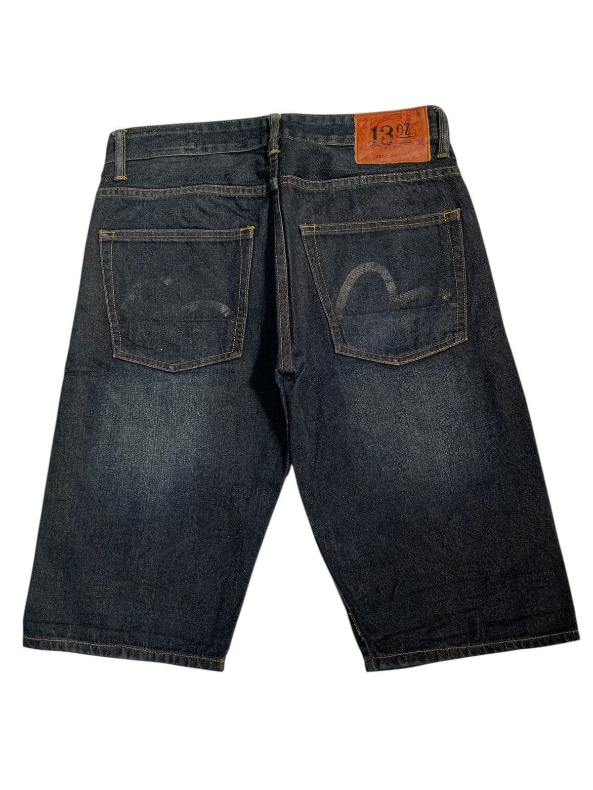 Evisu EVISU SEAGULL SELVEDGE 13OZ BUTTON FLY SHORT DENIM Size US 33 - 8 Thumbnail