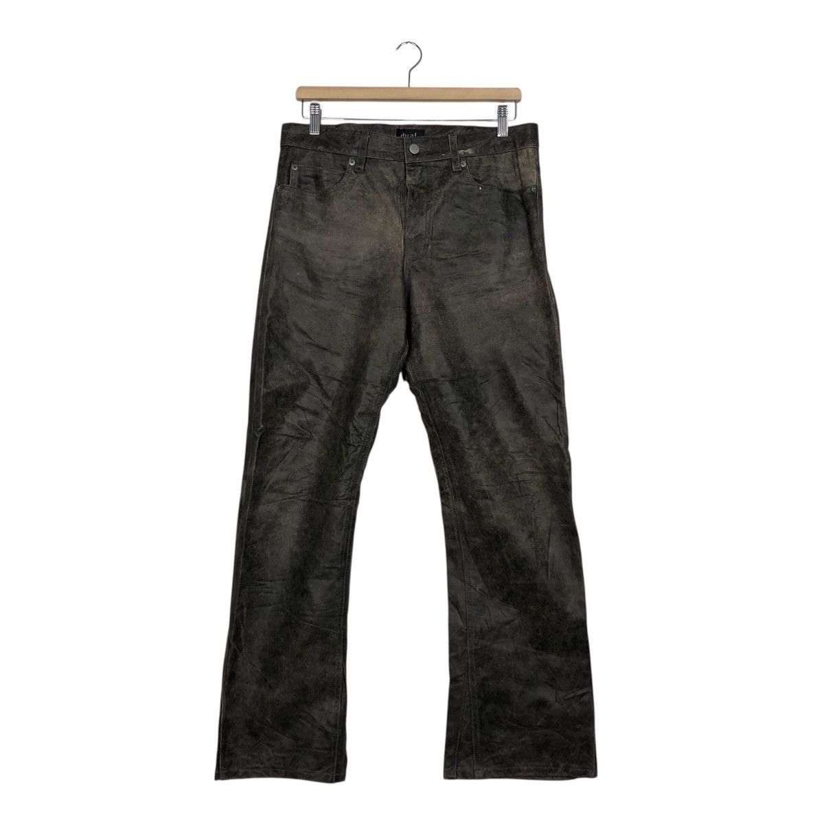 Japanese Brand 📌Vintage Biker Racing Leather Pants Dual Issey Miyake Size US 32 / EU 48 - 2 Thumbnail
