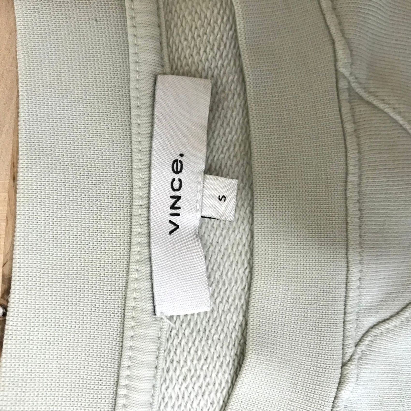 Vince Vince Womens Sweatshirt Crewneck Oversized Pale Sage Green Cotton French Terry S Size S / US 4 / IT 40 - 7 Thumbnail