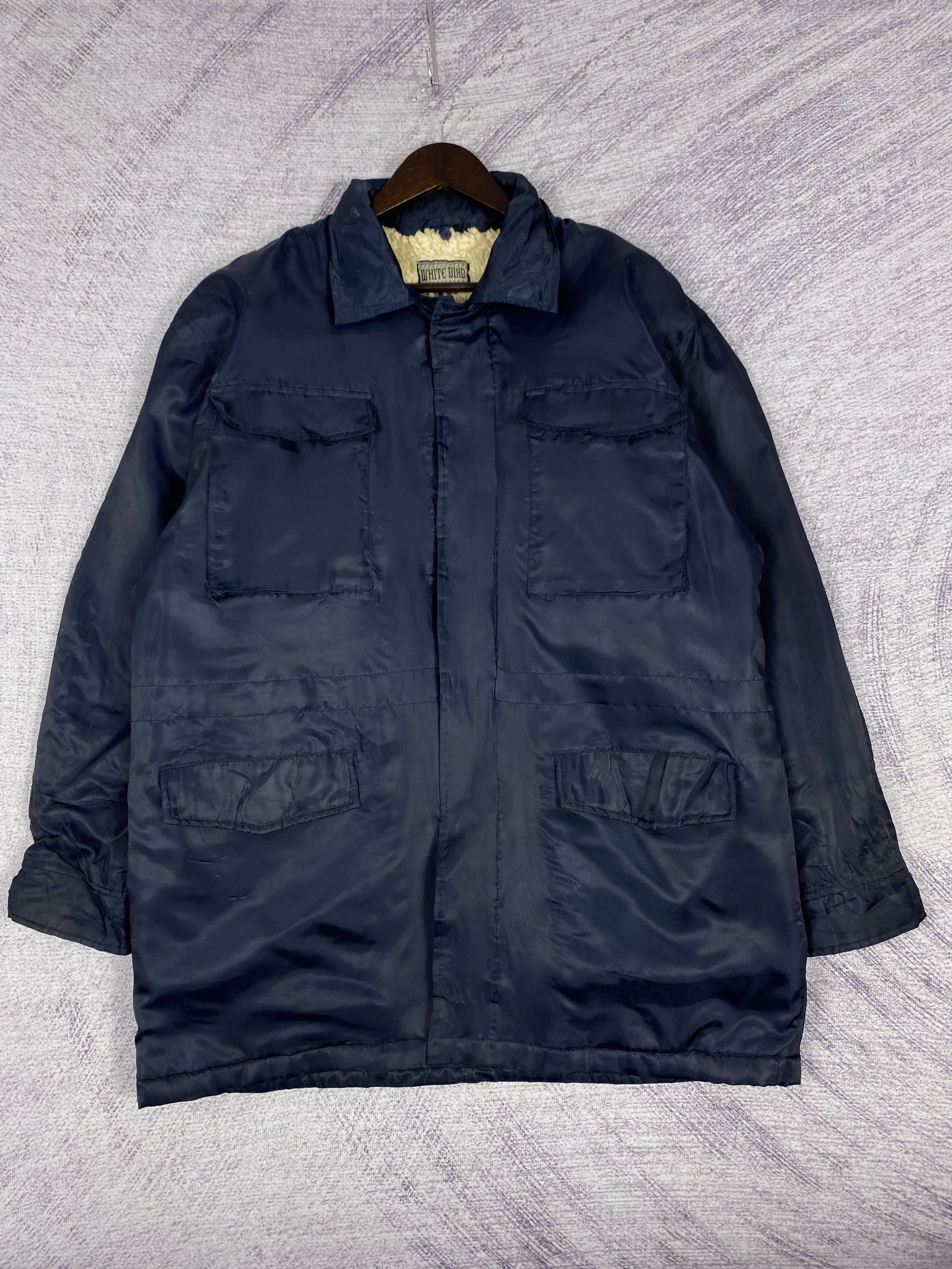 Japanese Brand Vintage White Bird Fleece Lining Multi Pocket Warm Jacket Size US L / EU 52-54 / 3 - 1 Thumbnail