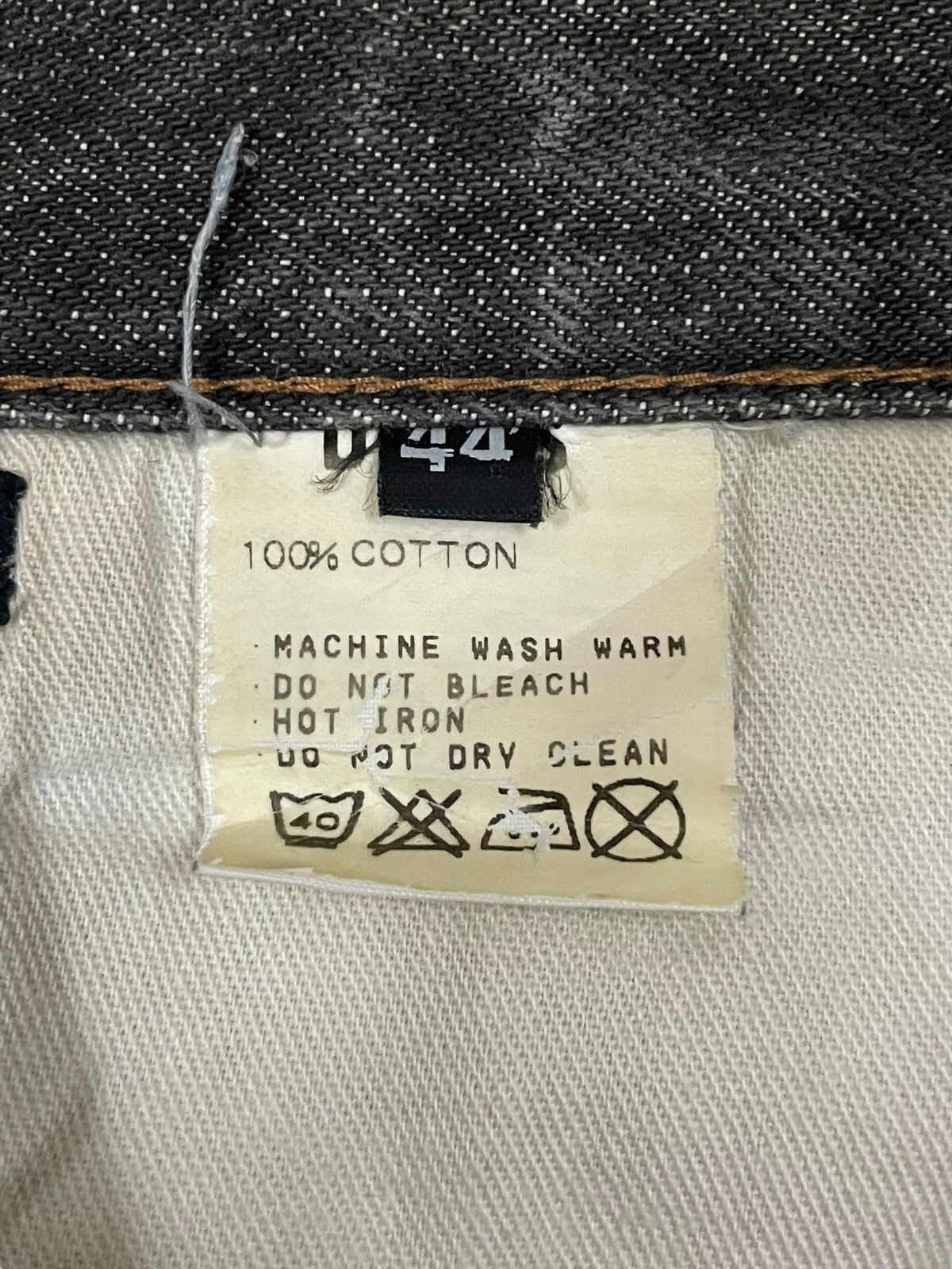 If Six Was Nine Vintage Japanese Virus Denim Paranoia Factory Mud Max Jeans Size US 29 - 13 Thumbnail