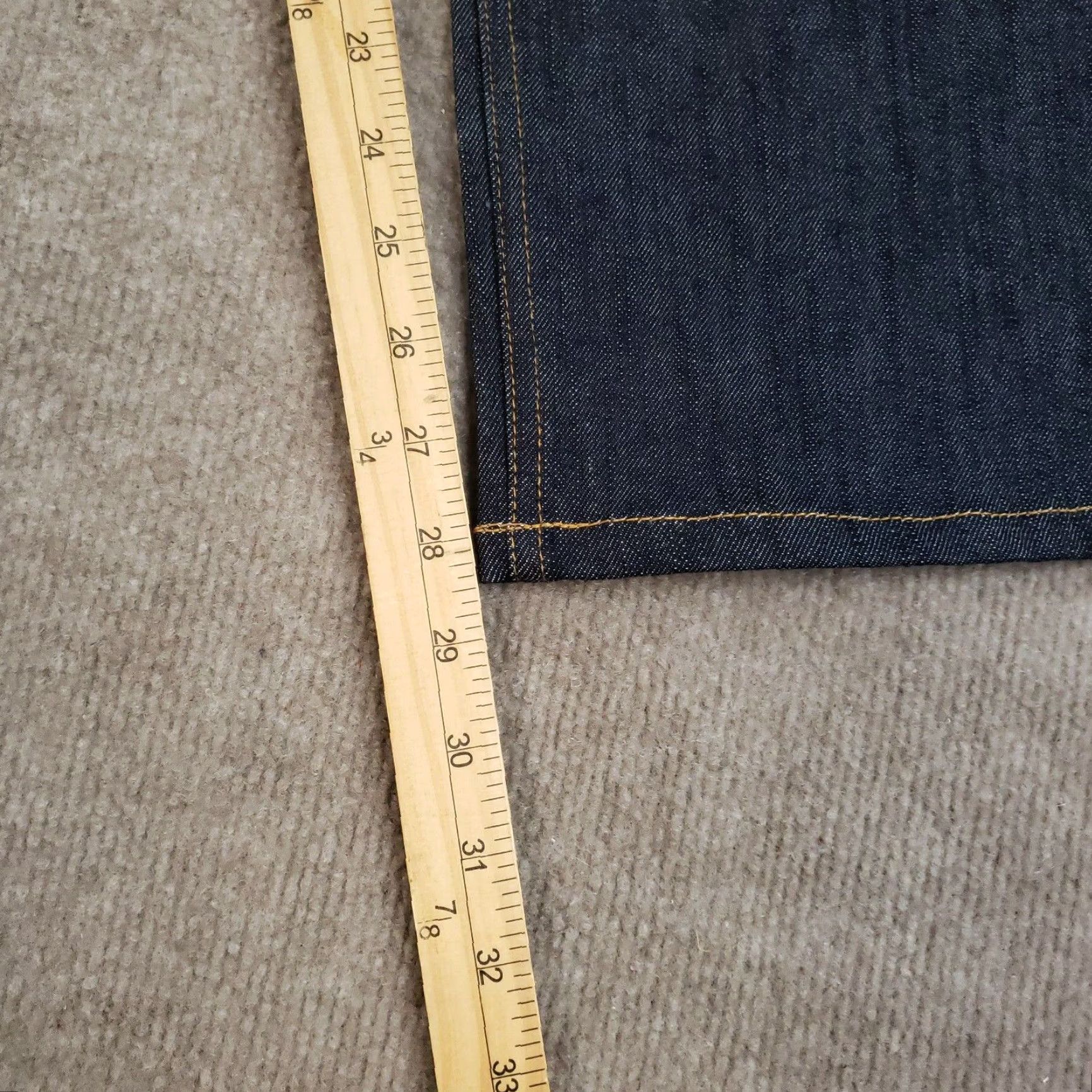 Vintage BETABrand Jeans Mens 38x30 Blue Straight Stretch Drawstring Denim Cotton Spandex Regular 28in Inseam Men Outerwear? Size US 38 / EU 54 - 3 Thumbnail