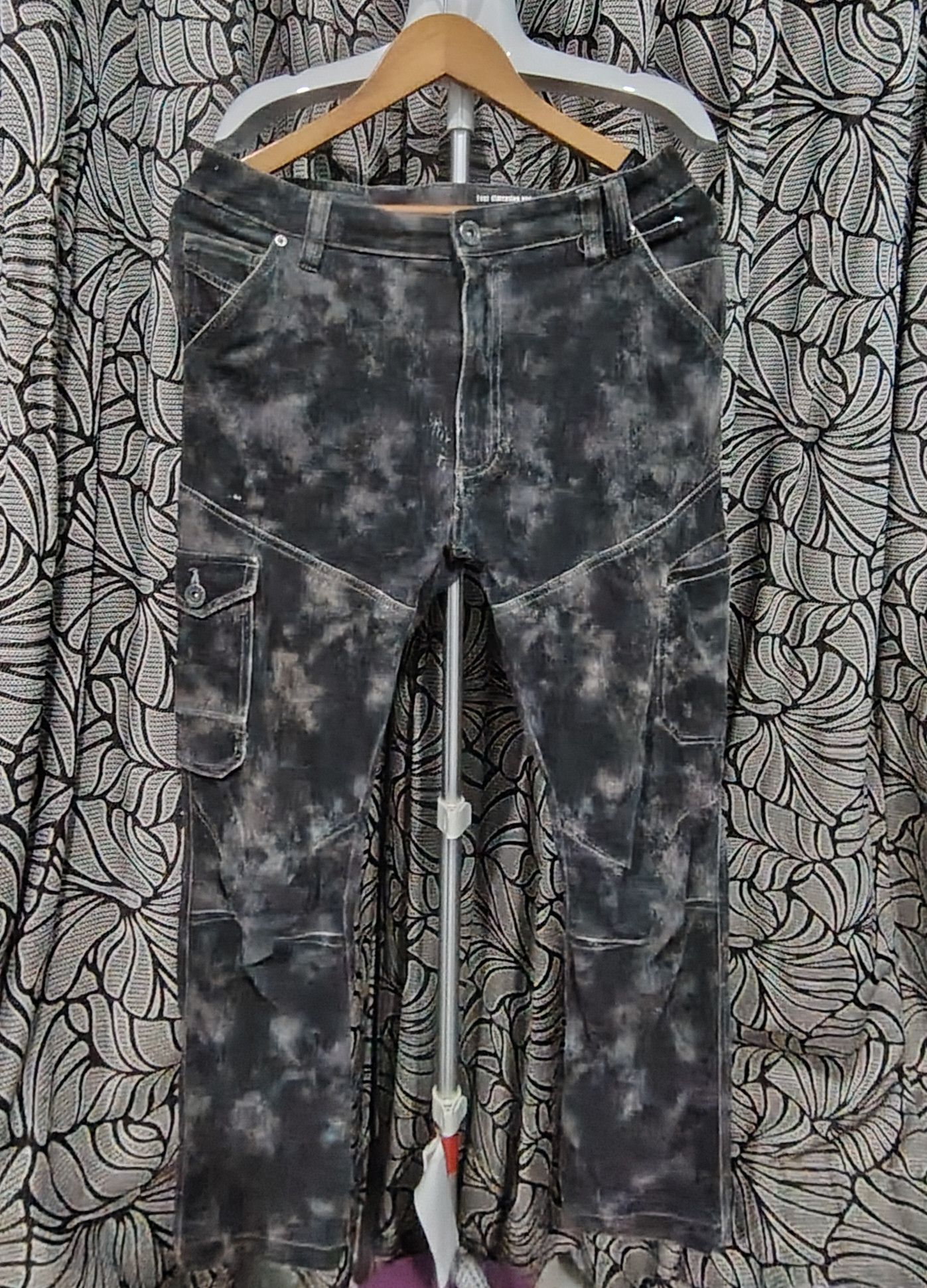 Japanese Brand FieldCore Black ripped distressed vtg cargo pants Size US 32 / EU 48 - 1 Thumbnail