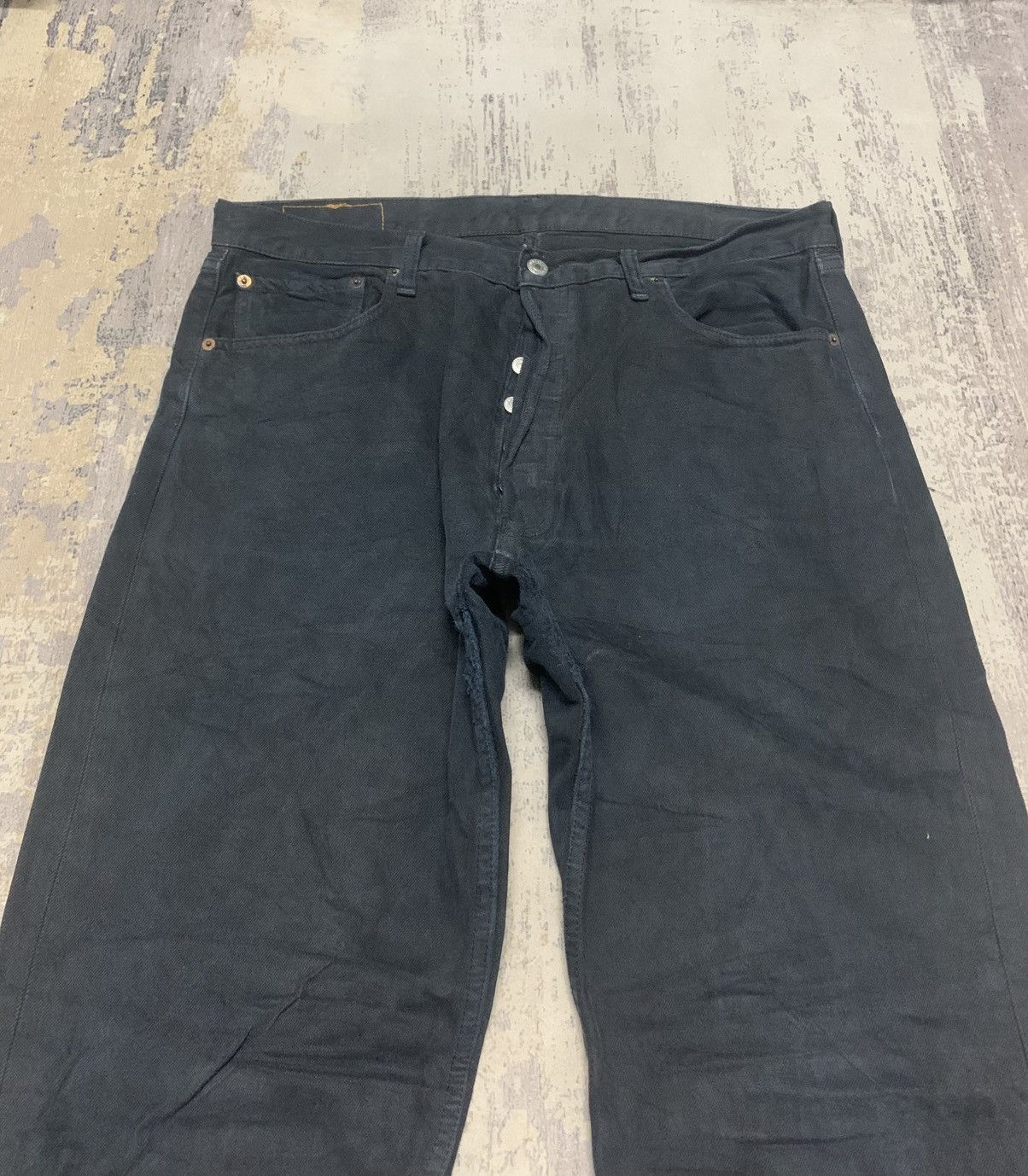 Levi's Vintage 90s Levi's 501 Faded Black Wash Jeans Size US 37 - 2 Thumbnail