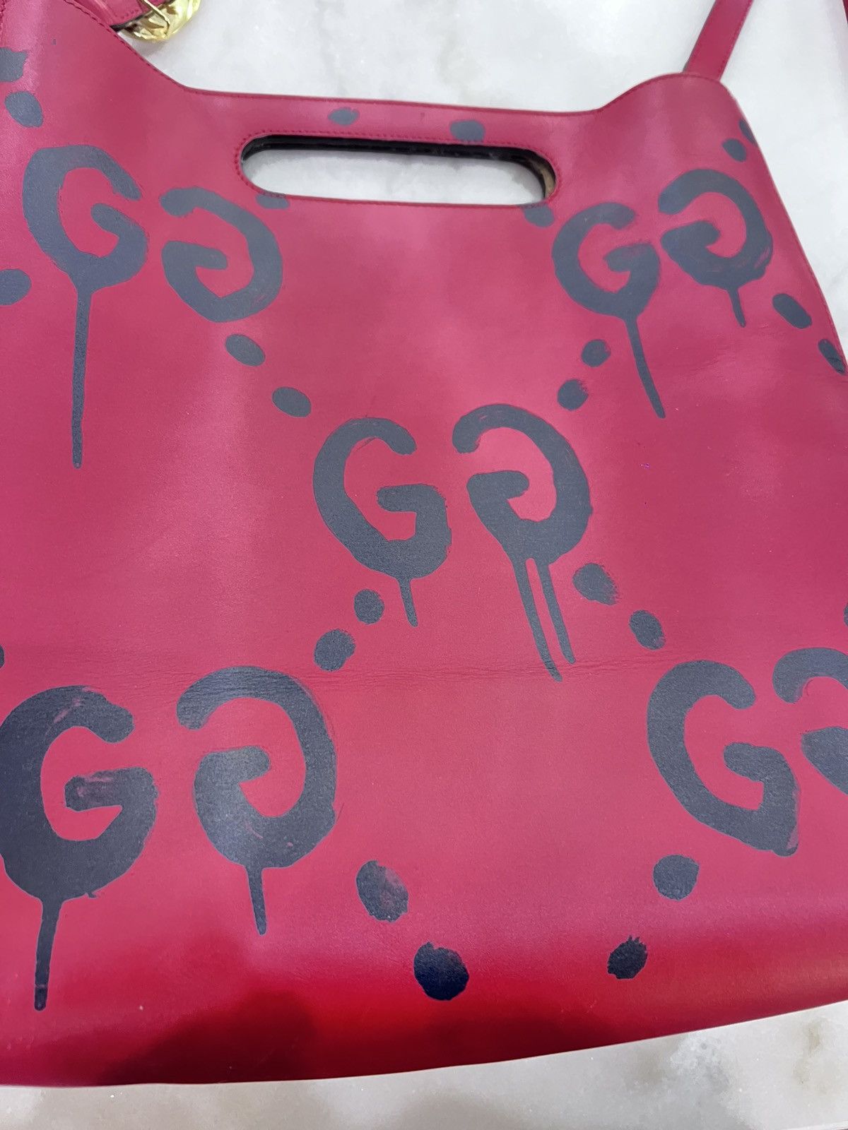 Gucci Gucci Ghost Grafitti Tote Size ONE SIZE - 6 Thumbnail