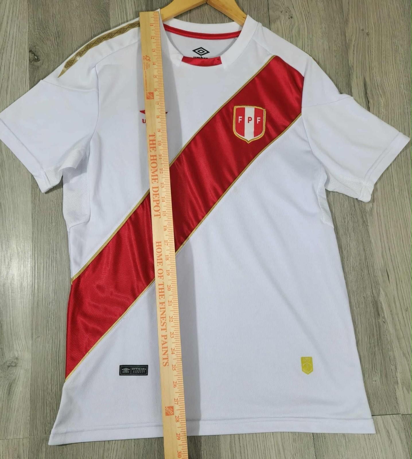 Other Peru Umbro Soccer Jersey Futbol Official Large Tricolor Size ONE SIZE - 3 Thumbnail