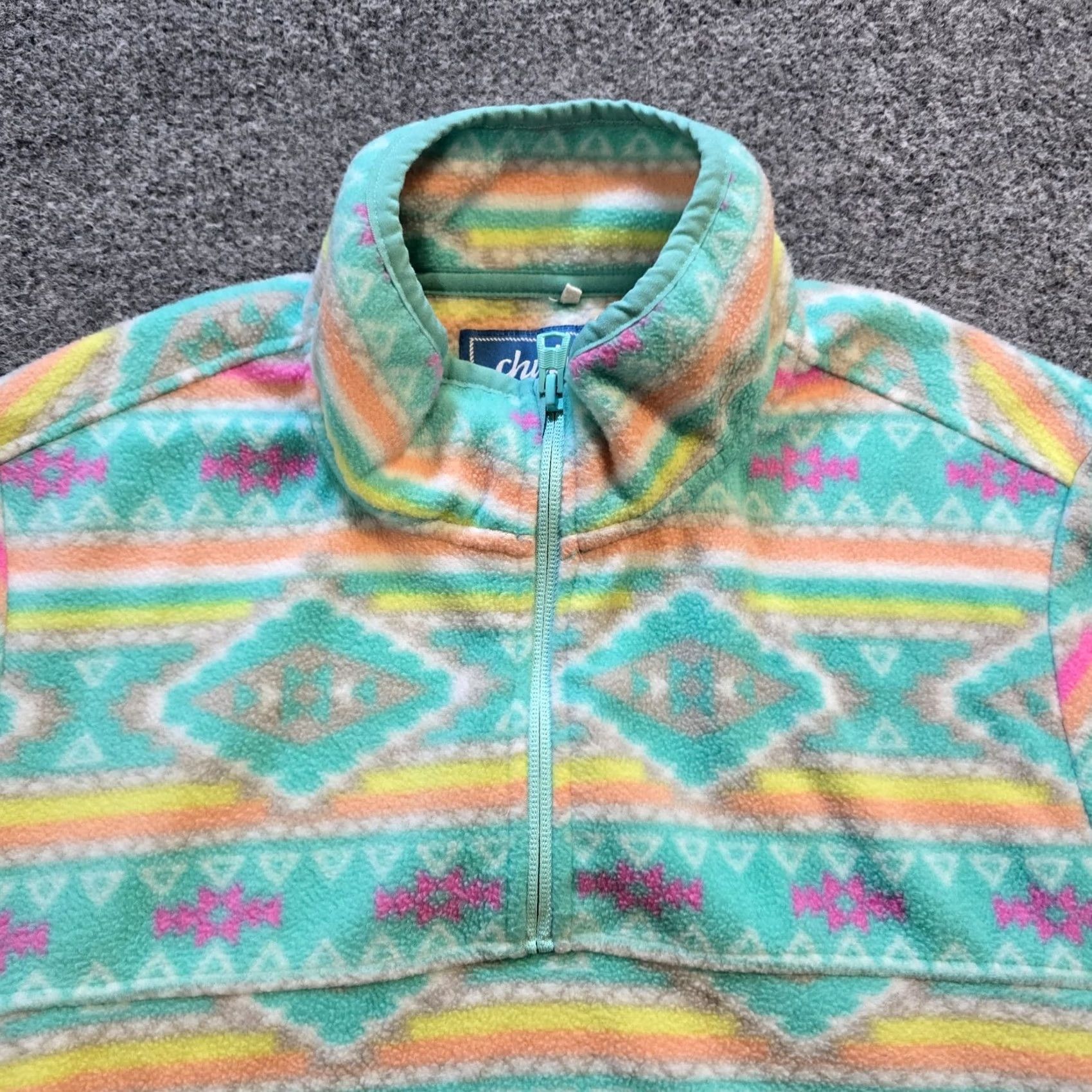 Chubbies Chubbies Sweater Women Size S Green Aztec Fleece 1/4 Zip Casual Pullover Size S / US 4 / IT 40 - 3 Thumbnail