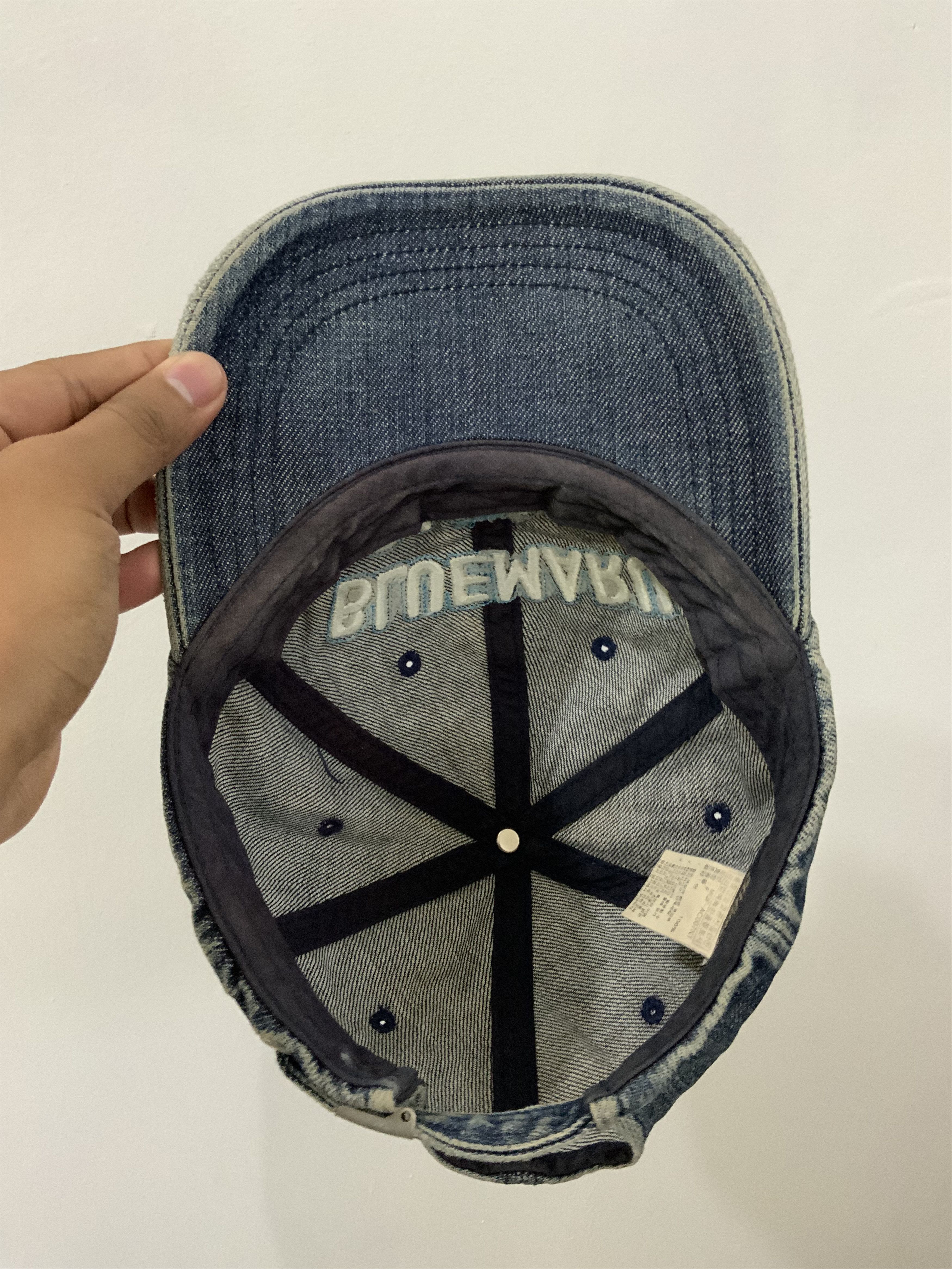 Japanese Brand Bluemaru Casual Denim Light Wash Hat Cap Size ONE SIZE - 4 Thumbnail