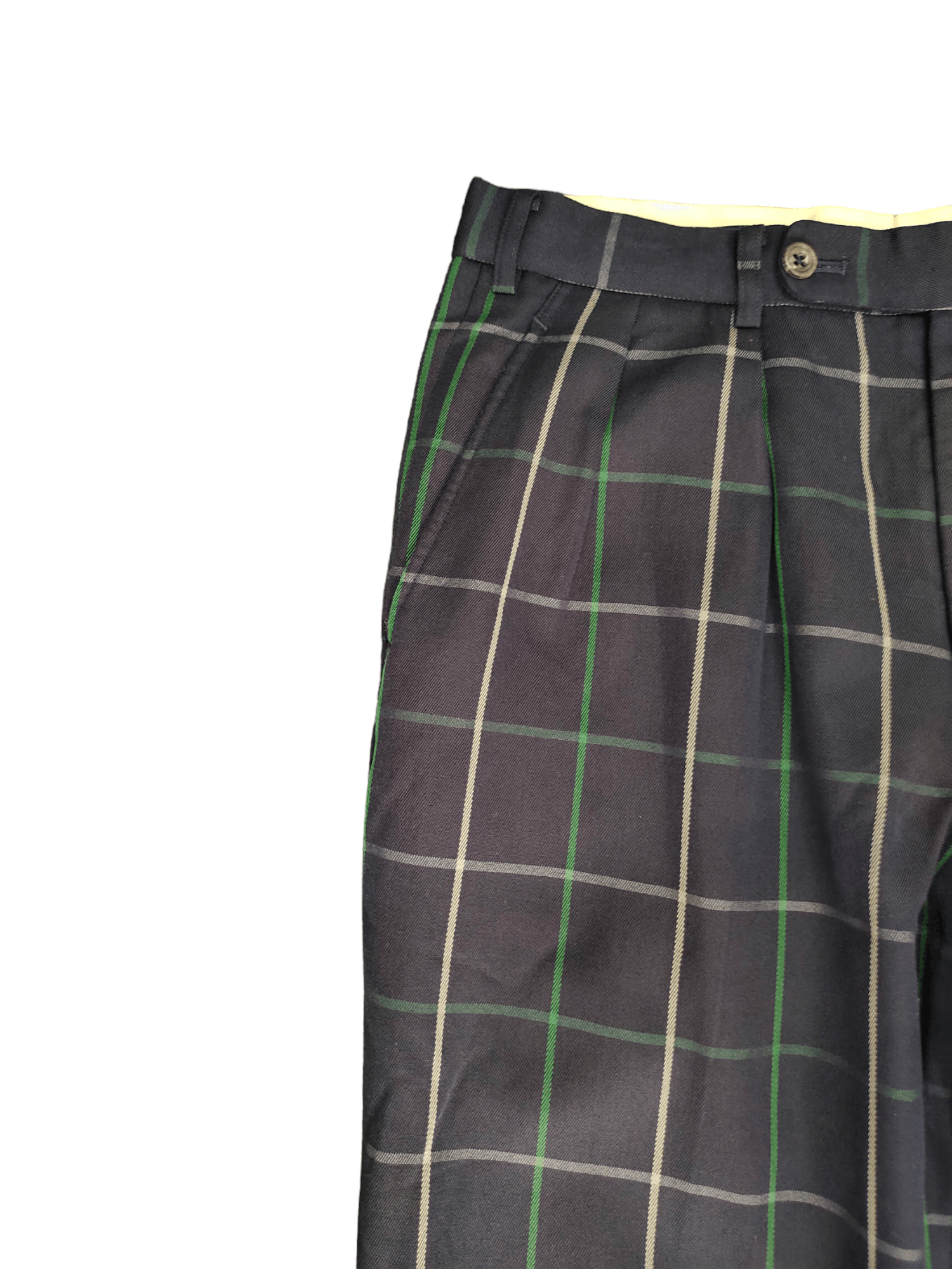 Burberry Vintage 90s Burberrys Checkered Wool Baggy Pants Size US 31 - 5 Thumbnail
