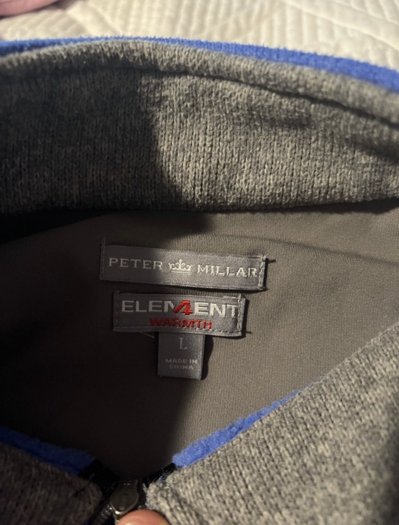 Peter Millar Peter Millar Royal Blue Quarter Zip Sweater Size US L / EU 52-54 / 3 - 2 Thumbnail