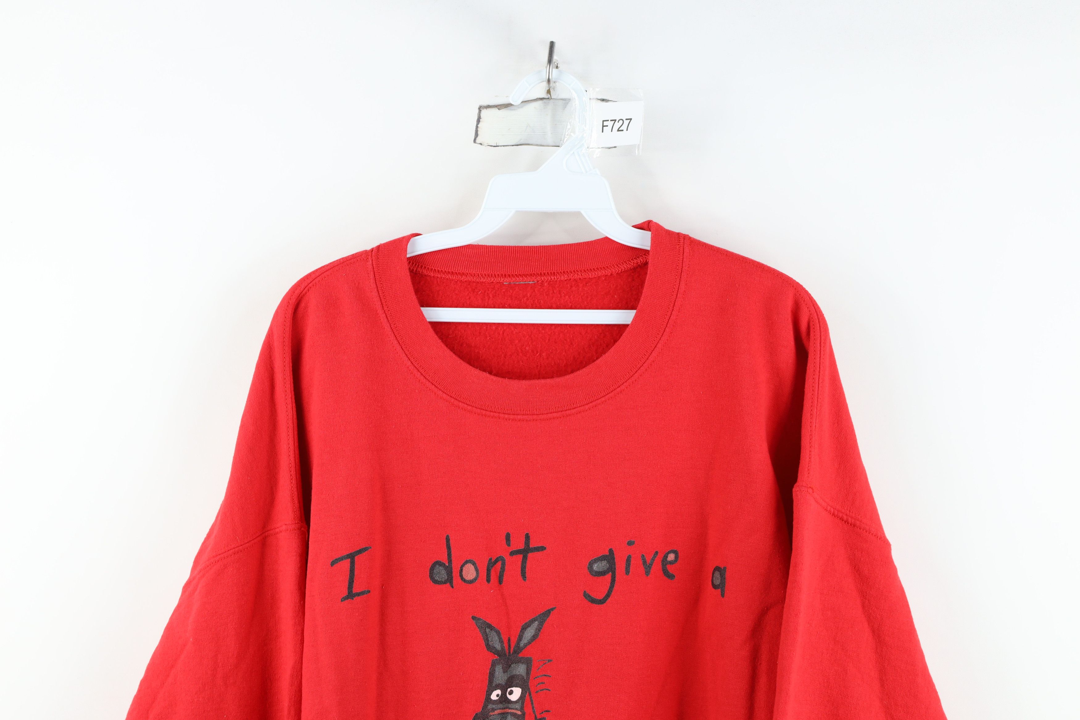 Vintage Vintage 90s Streetwear I Don't Give A Rats Ass Sweatshirt Size US XXL / EU 58 / 5 - 2 Thumbnail