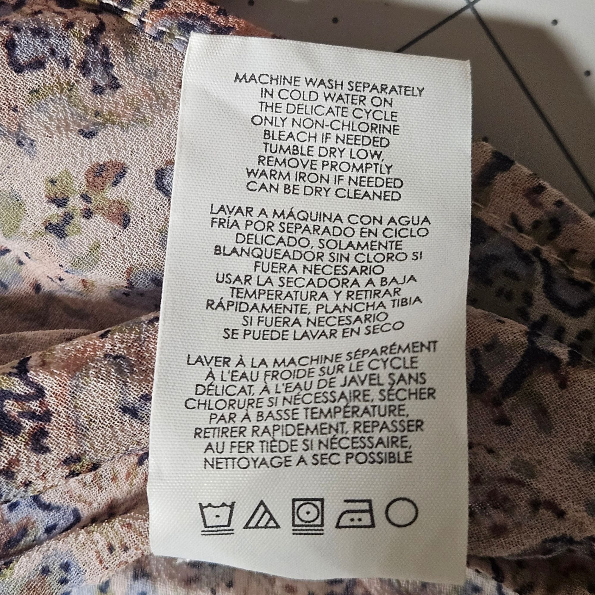 Other Cabi Blouse XS – Boho Floral Tie Neck, Light Academia, Clean Size XS / US 0-2 / IT 36-38 - 7 Thumbnail