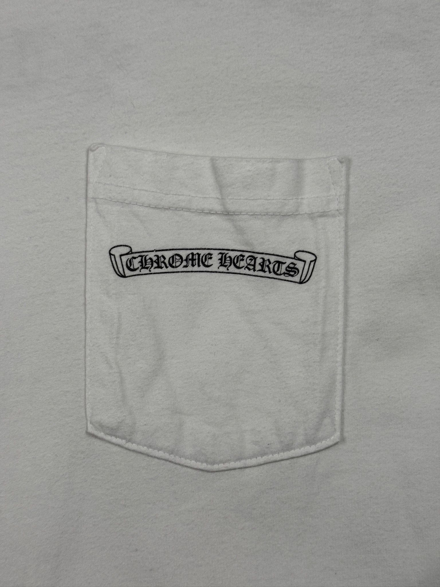 Chrome Hearts Chrome Hearts Shoulder Logo Pocket Tee USA Edition White Size US L / EU 52-54 / 3 - 5 Thumbnail
