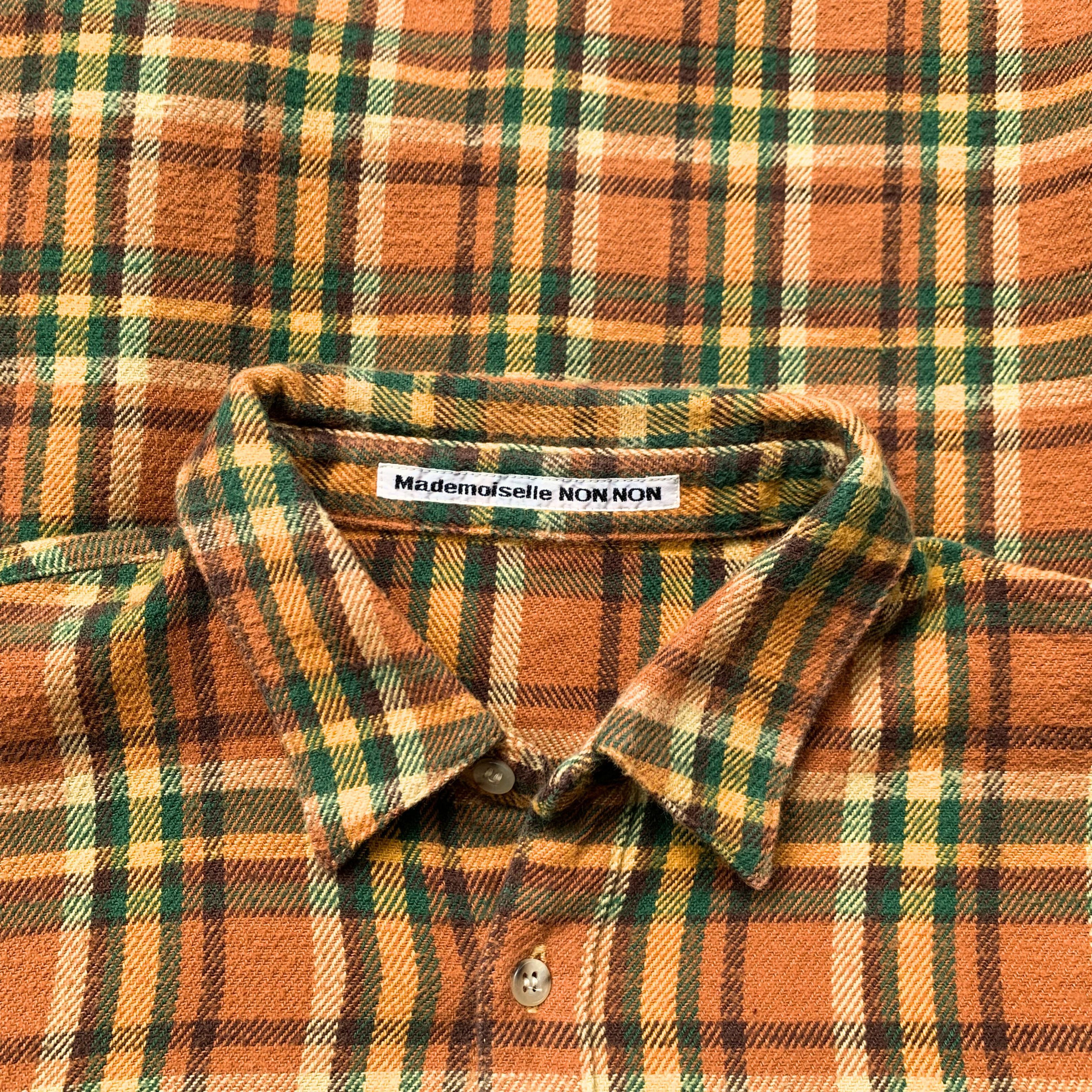 Designer × Japanese Brand Mademoiselle NON NON Japan 2000s Mens Flannel Longshirt Size US M / EU 48-50 / 2 - 4 Thumbnail