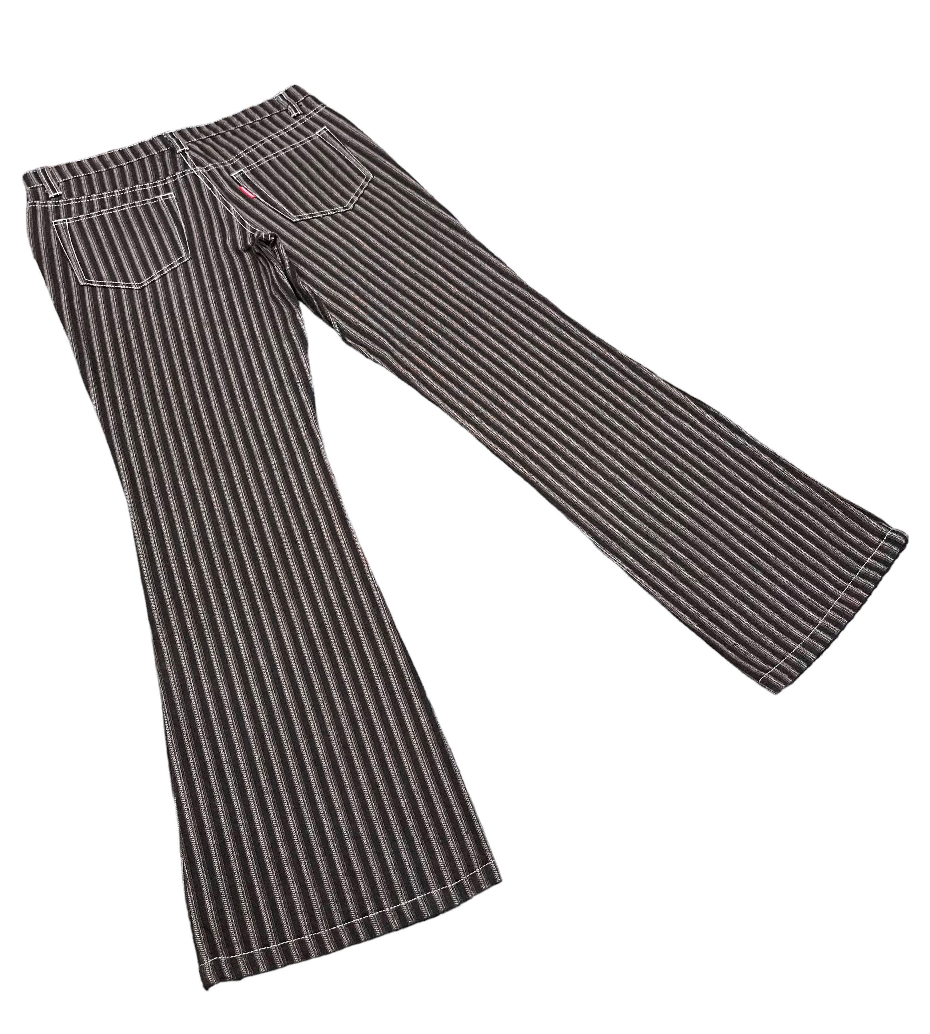 Tornado Mart FYE FLARE🔥VINTAGE TORNADO MART JAPAN Hickory Stripes Denim Size US 31 - 6 Thumbnail