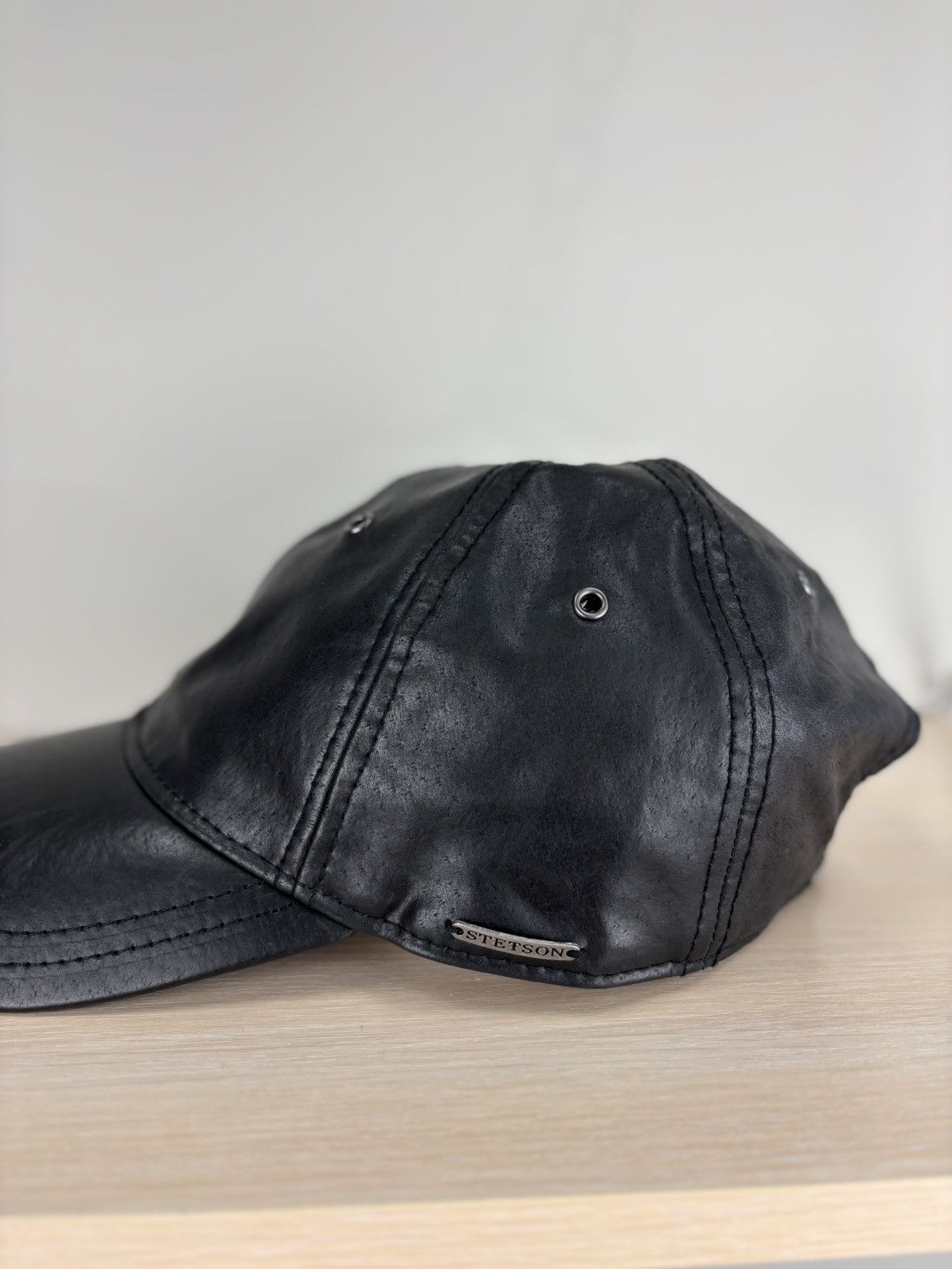 Leather × Stetson Mens leather cap Stetson Color Black Size ONE SIZE - 5 Thumbnail