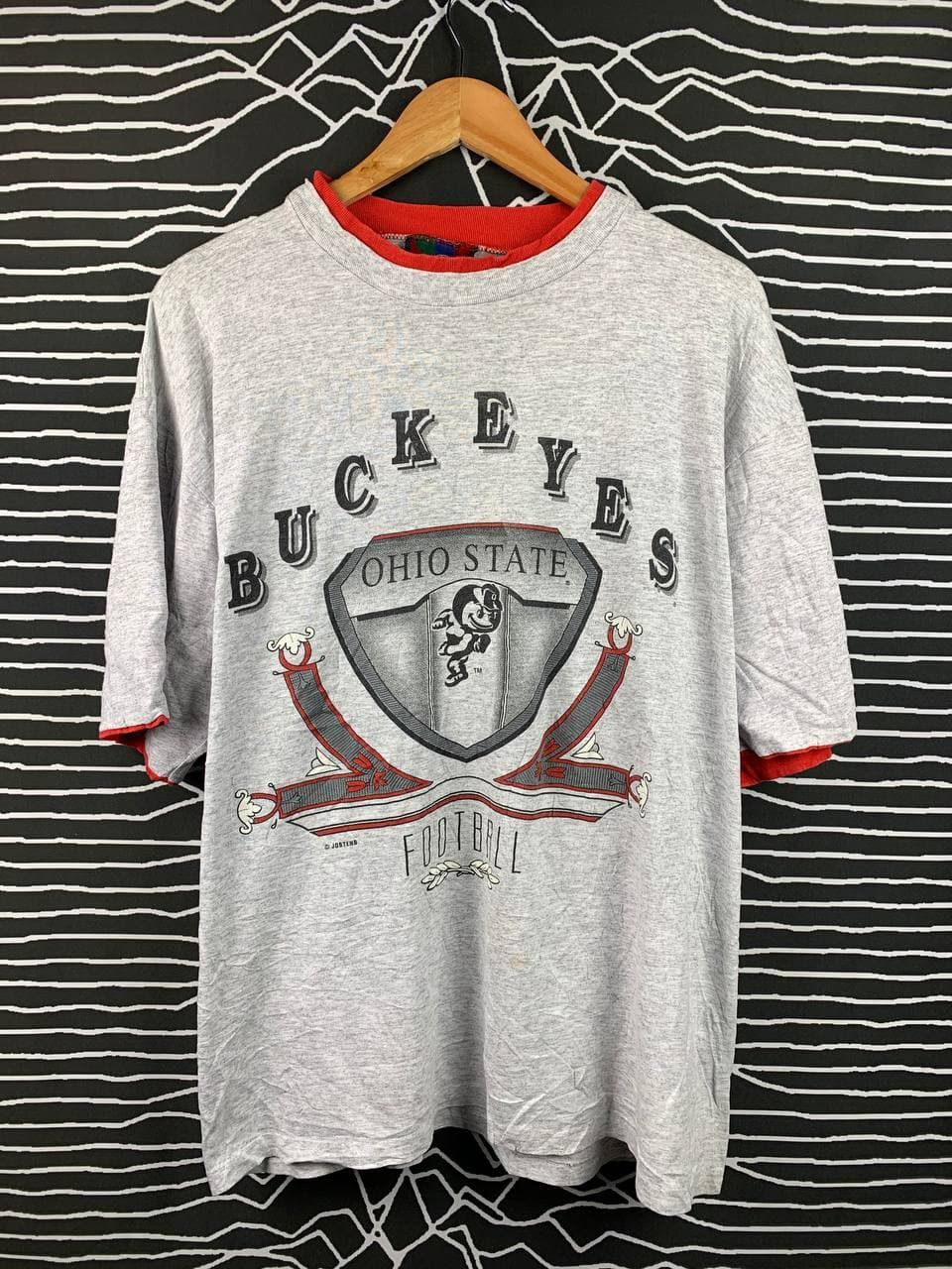 Vintage Vtg Jostens Ohio State Buckeyes American Sport NFL Tee Size US XL / EU 56 / 4 - 1 Thumbnail