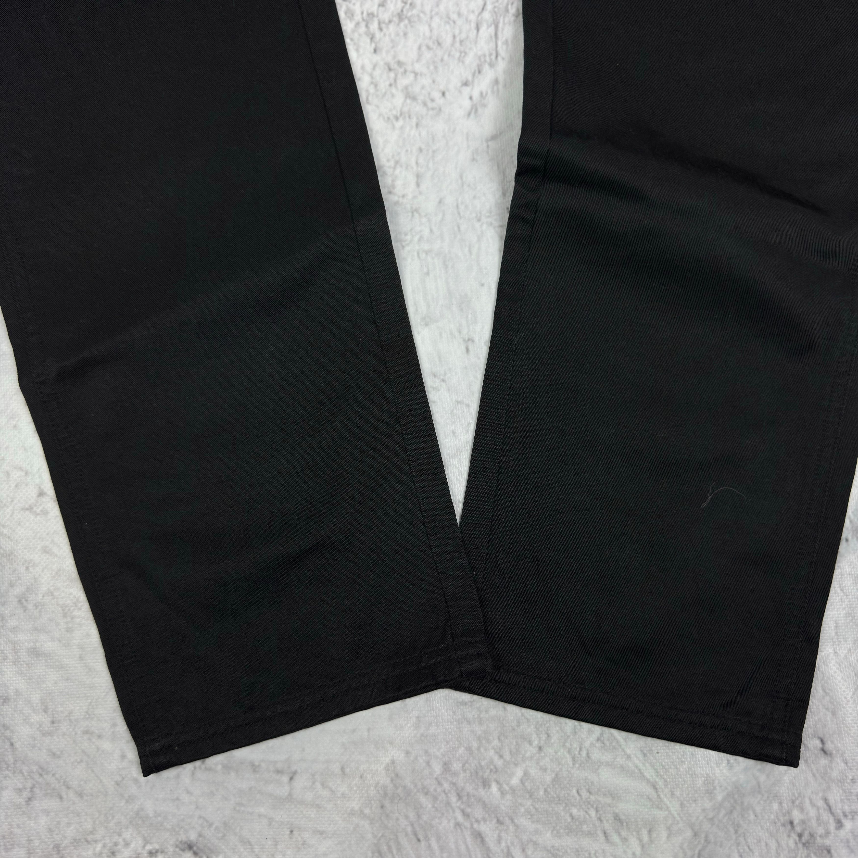 Harley Davidson Harley-Davidson Women's Black Cotton Straight Leg Pants 6 Size 28" / US 6 / IT 42 - 3 Thumbnail
