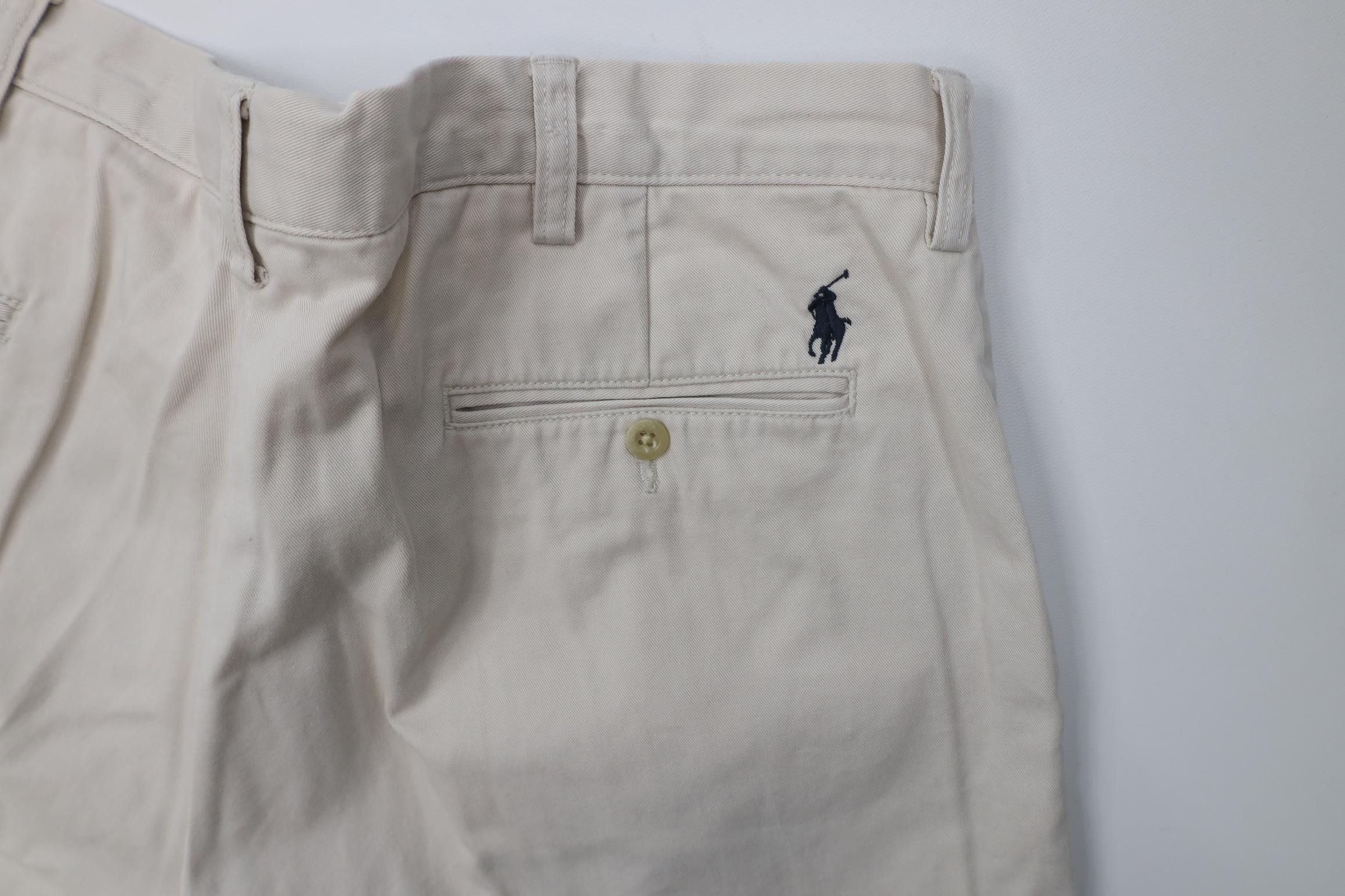 Polo Ralph Lauren Vintage 90s Ralph Lauren Wide Leg Chino Pants Stone Cotton Size US 38 / EU 54 - 16 Thumbnail