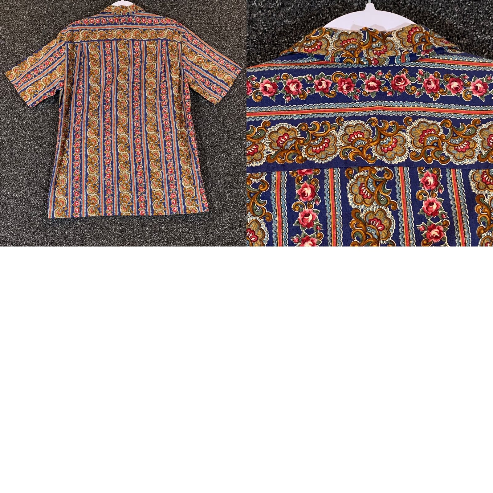 Vintage VINTAGE Royal Creations Hawaiian Shirt Mens Medium Blue Floral Button-Up Outdoors S/S Size US M / EU 48-50 / 2 - 8 Thumbnail