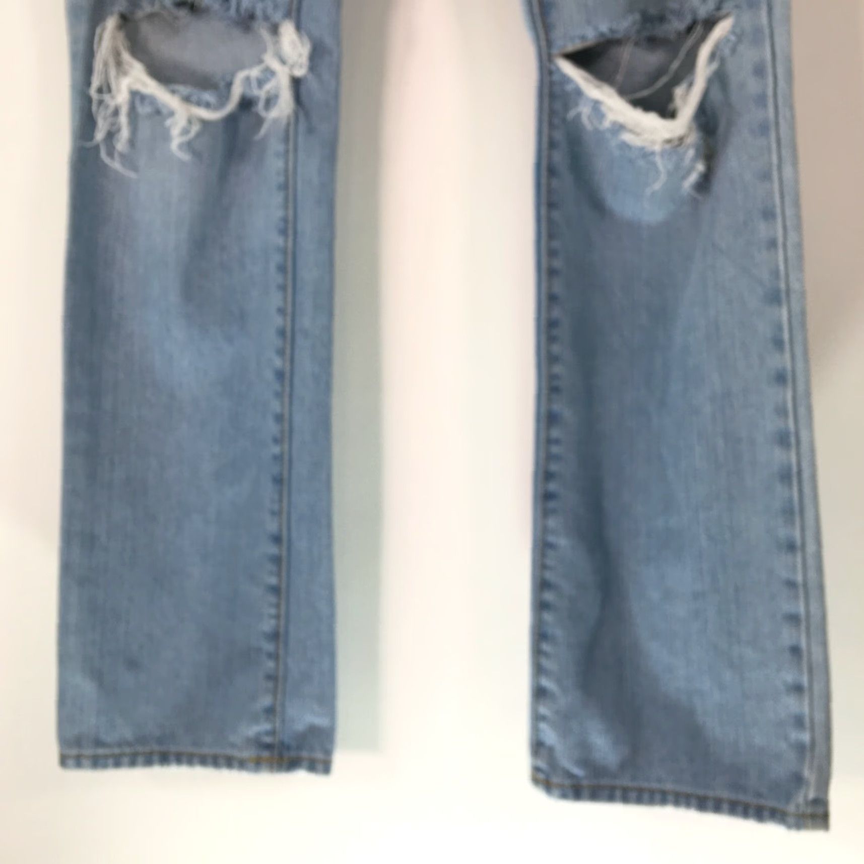 Denime Bullhead Venice Women's Distressed Skinny Jeans Size 11 Blue Denim 34x31 Size 32" / US 10 / IT 46 - 4 Thumbnail