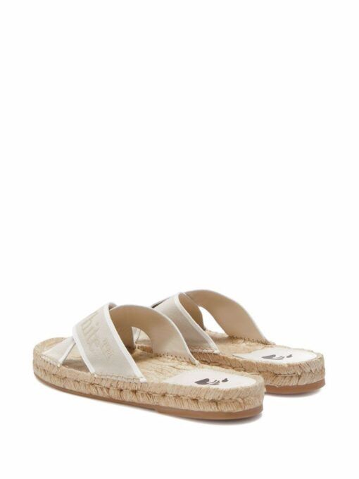 Off-White o1gr1nt0425 Criss Cross Espadrillas in Beige White Size US 5 / IT 35 - 2 Thumbnail
