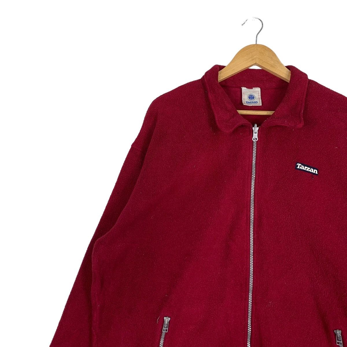 Japanese Brand TARZAN Red Fleece Jacket #1065-C48 Size US L / EU 52-54 / 3 - 6 Thumbnail