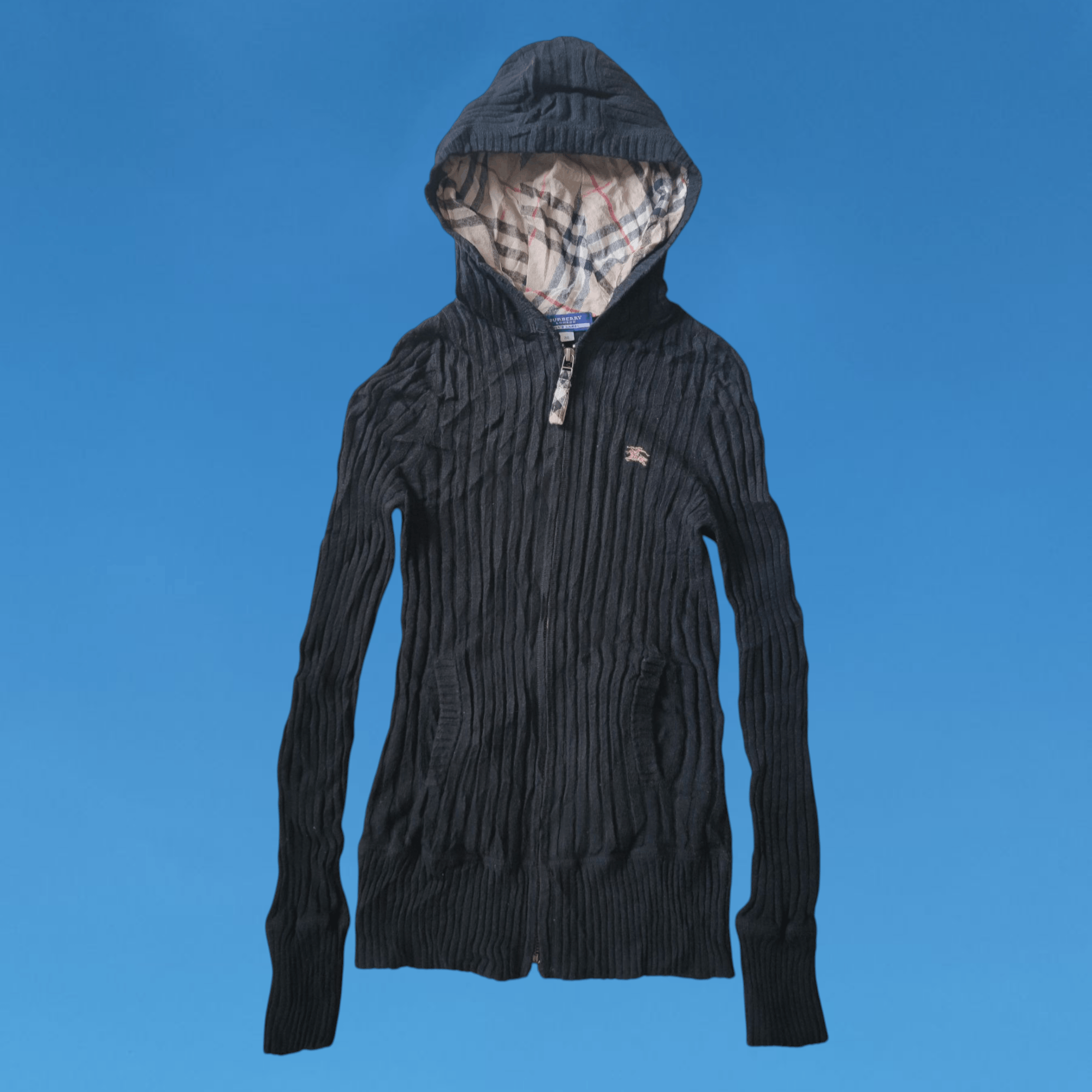 Burberry Burberry Blue Label Knit Zip Hoodie Novacheck Size M / US 6-8 / IT 42-44 - 1 Thumbnail