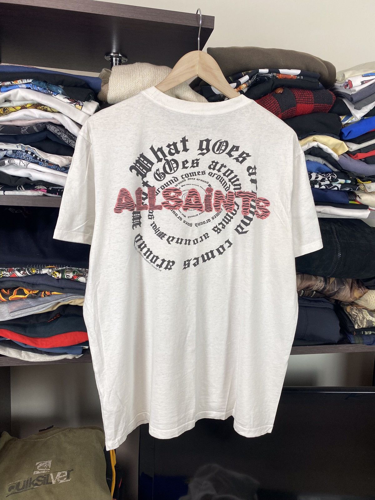 Allsaints × Japanese Brand × Vintage Y2K Vintage Allsaints Tee Shirt Archive Hype Size US M / EU 48-50 / 2 - 2 Thumbnail