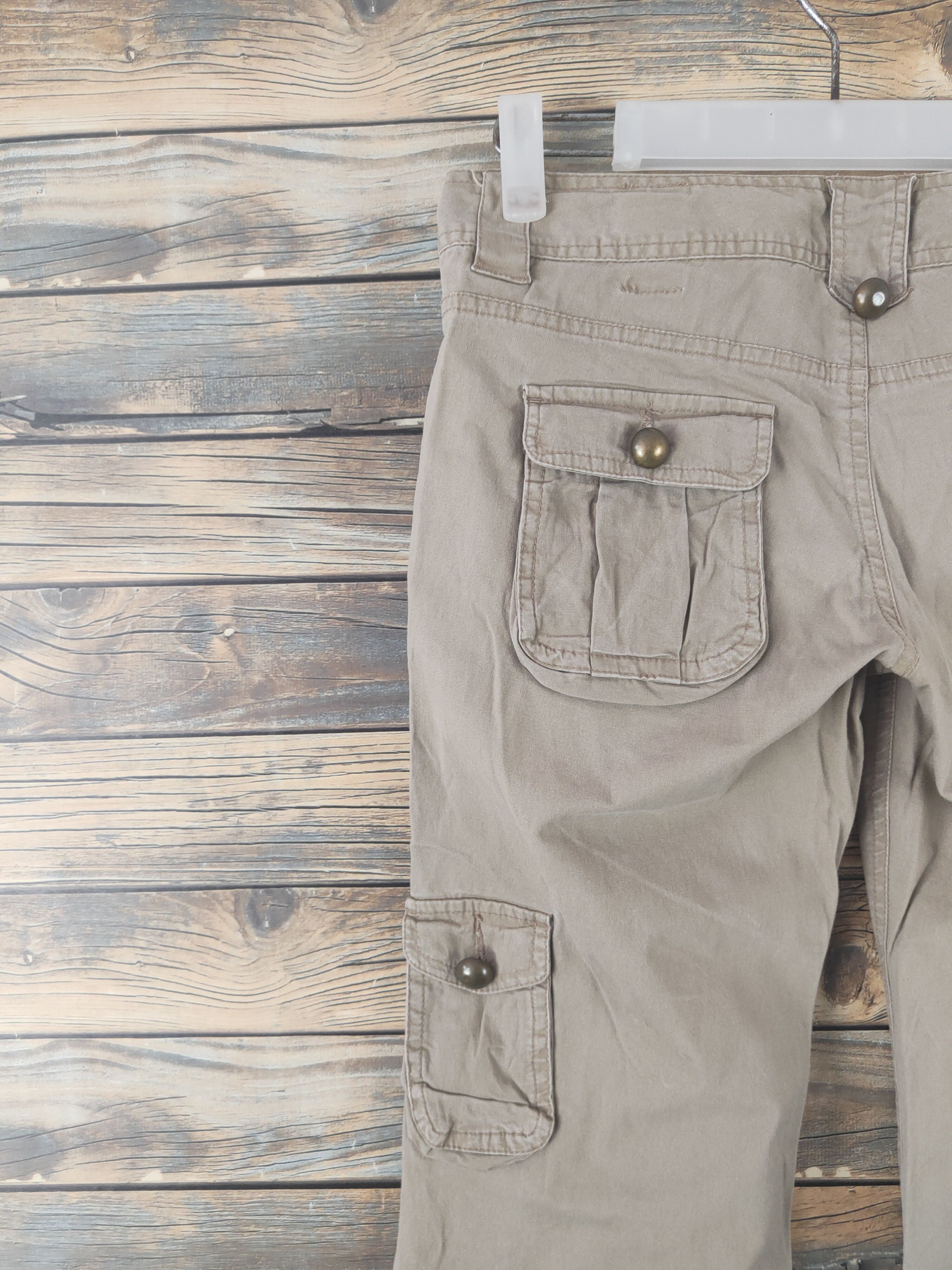 Japanese Brand DL Kissmark Beige Multipocket Utility Cargo Pants #2044 Size 28" / US 6 / IT 42 - 8 Thumbnail